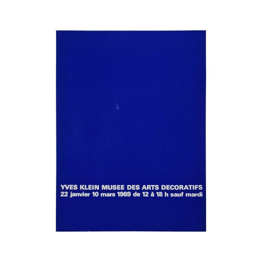 Original screen print by Yves Klein 1969 exhibition Musée des Arts décoratifs For Sale 3
