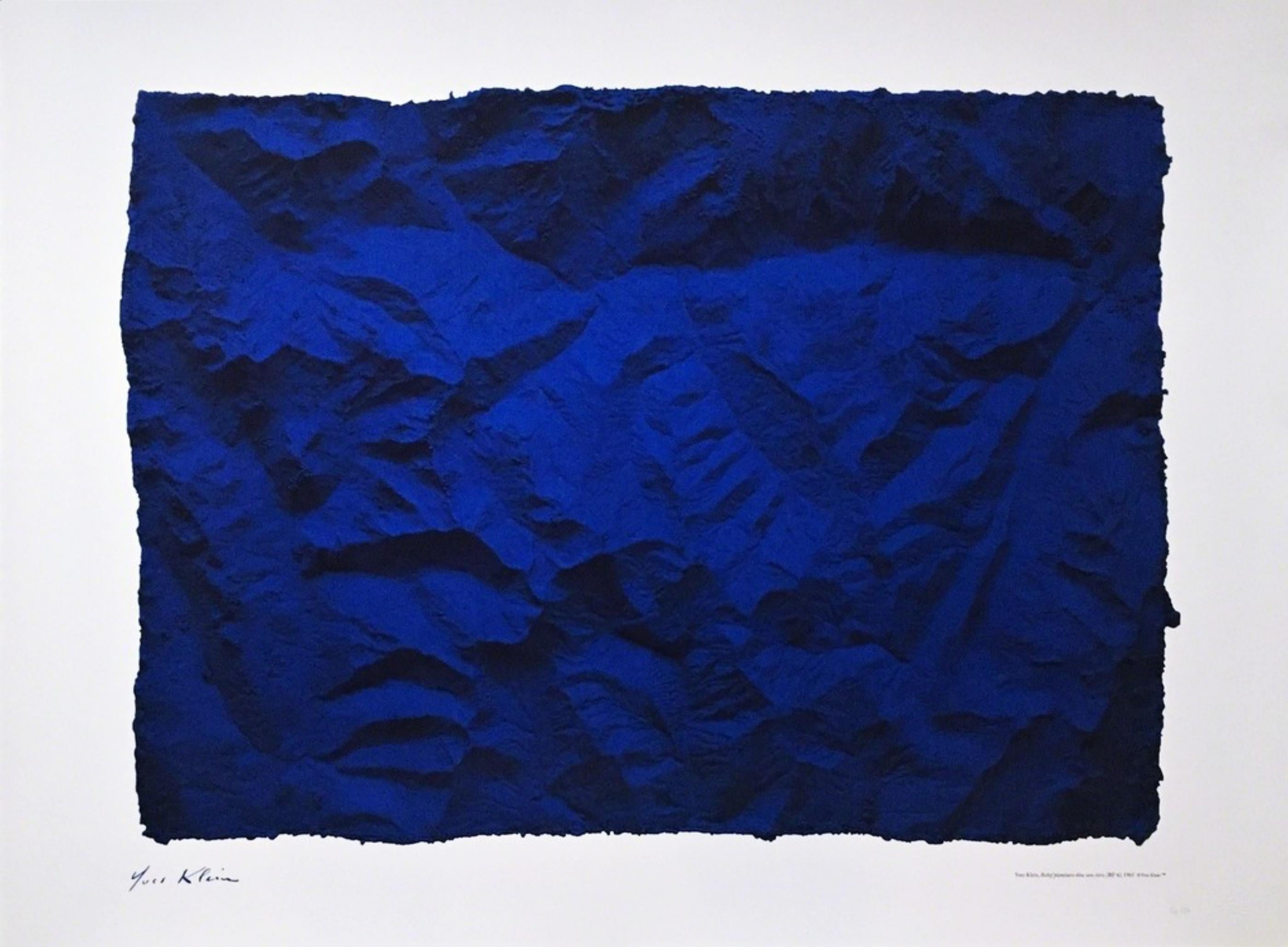 Blaues Planetenrelief ohne Titel (RP6), 1961 (Certified by Yves Klein Archives)