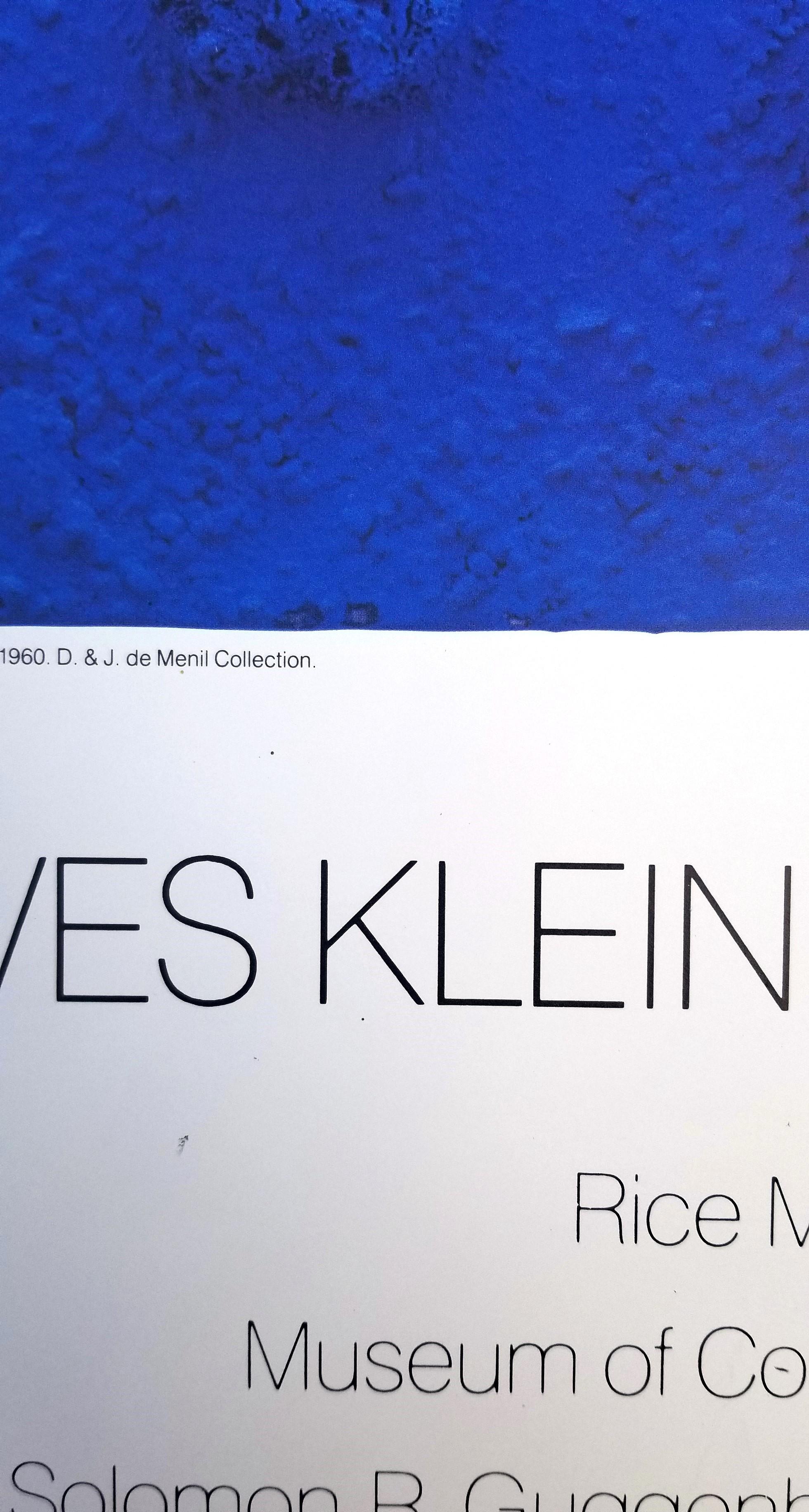 Yves Klein: A Retrospective (Requiem RE 20) Poster /// Yves Klein Modern Blue For Sale 11