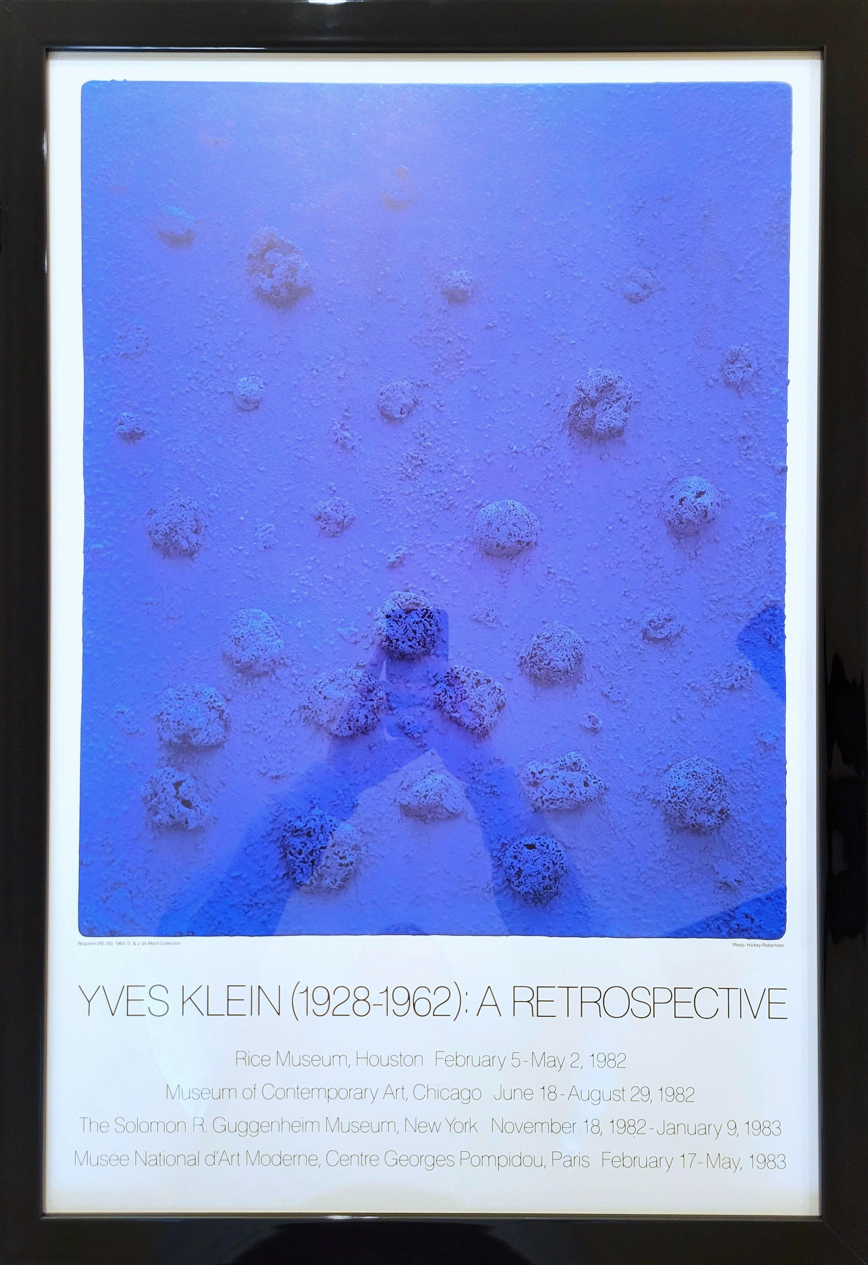 Yves Klein: A Retrospective (Requiem RE 20) Poster /// Yves Klein Modern Blue For Sale 1