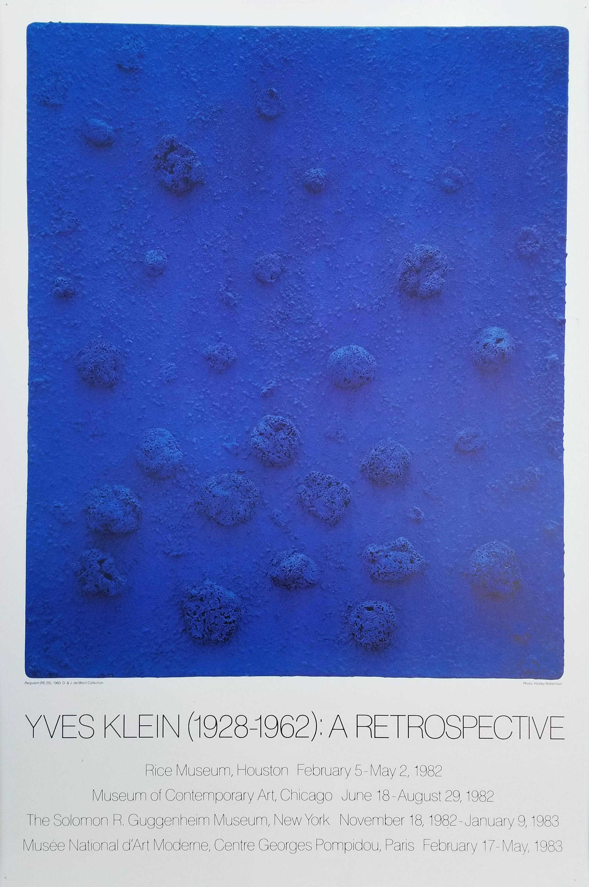 Yves Klein: Una retrospectiva (Réquiem RE 20) Cartel /// Yves Klein Modern Blue