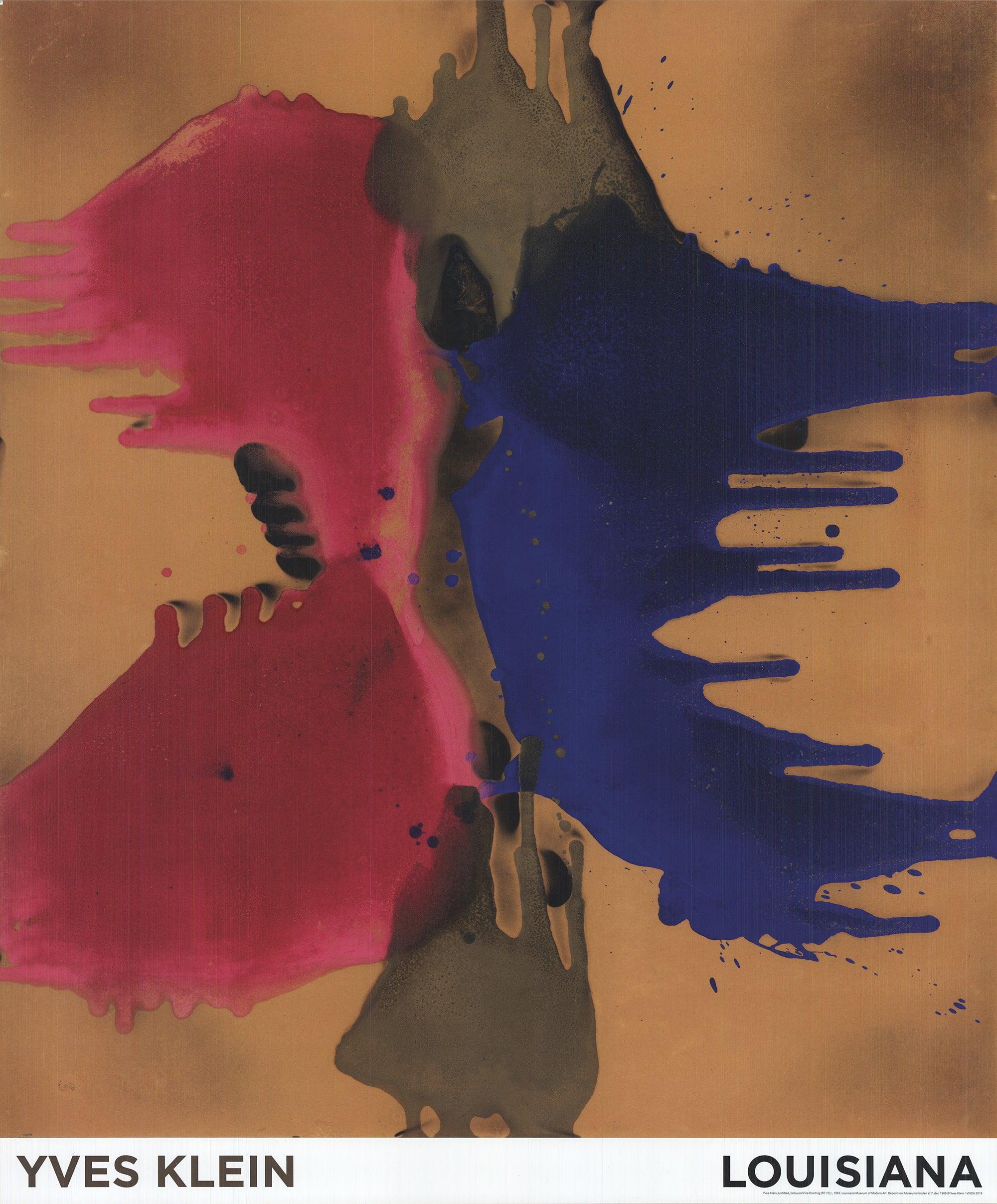 Yves Klein, Untitled, Coloured Fire Painting (FC17) - Poster for the Louisiana Museum of Art
This poster, created for the Louisiana Museum of Art, features Untitled, Coloured Fire Painting (FC17) by Yves Klein. Known for his experimental techniques,