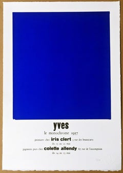 Yves Le Monochrome, 1957 (Certified and stamped by Yves Klein Archives) Blue Art