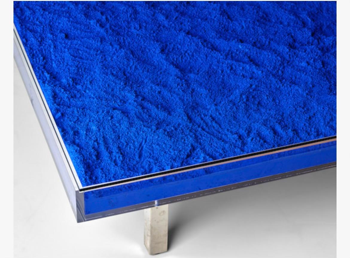 Yves Klein - Table Bleu - Plexiglass Blue IKB Pigment Glass Chromed Aluminum 3