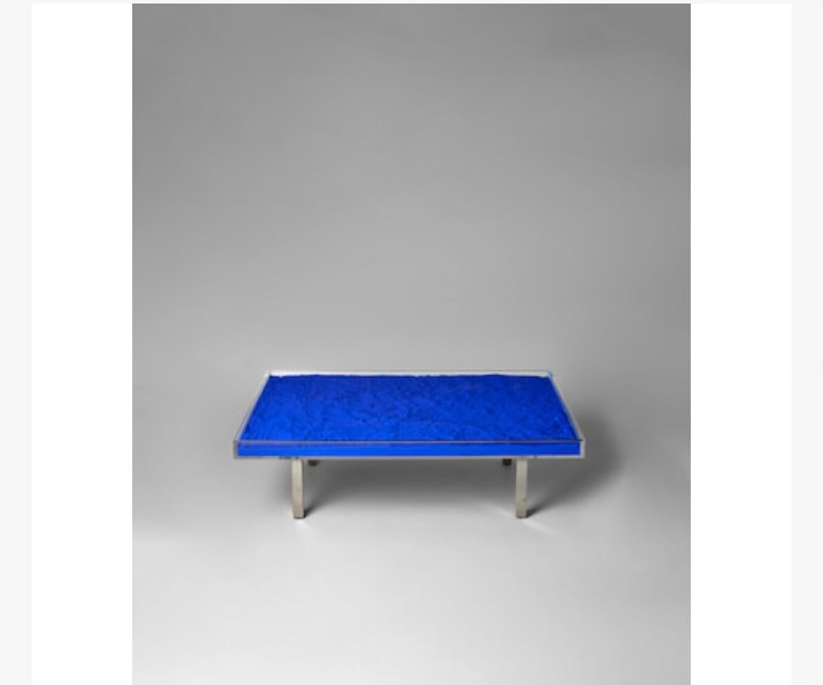 Yves Klein - Table Bleu - Plexiglass Blue IKB Pigment Glass Chromed Aluminum 4
