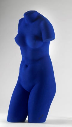 Yves Klein Venus of Alexandria IKB Painted Aphrodite Bust