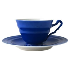 Yves Klien Blauer Stil Porzellan Espressotasse Untertasse Art Deco, Europa