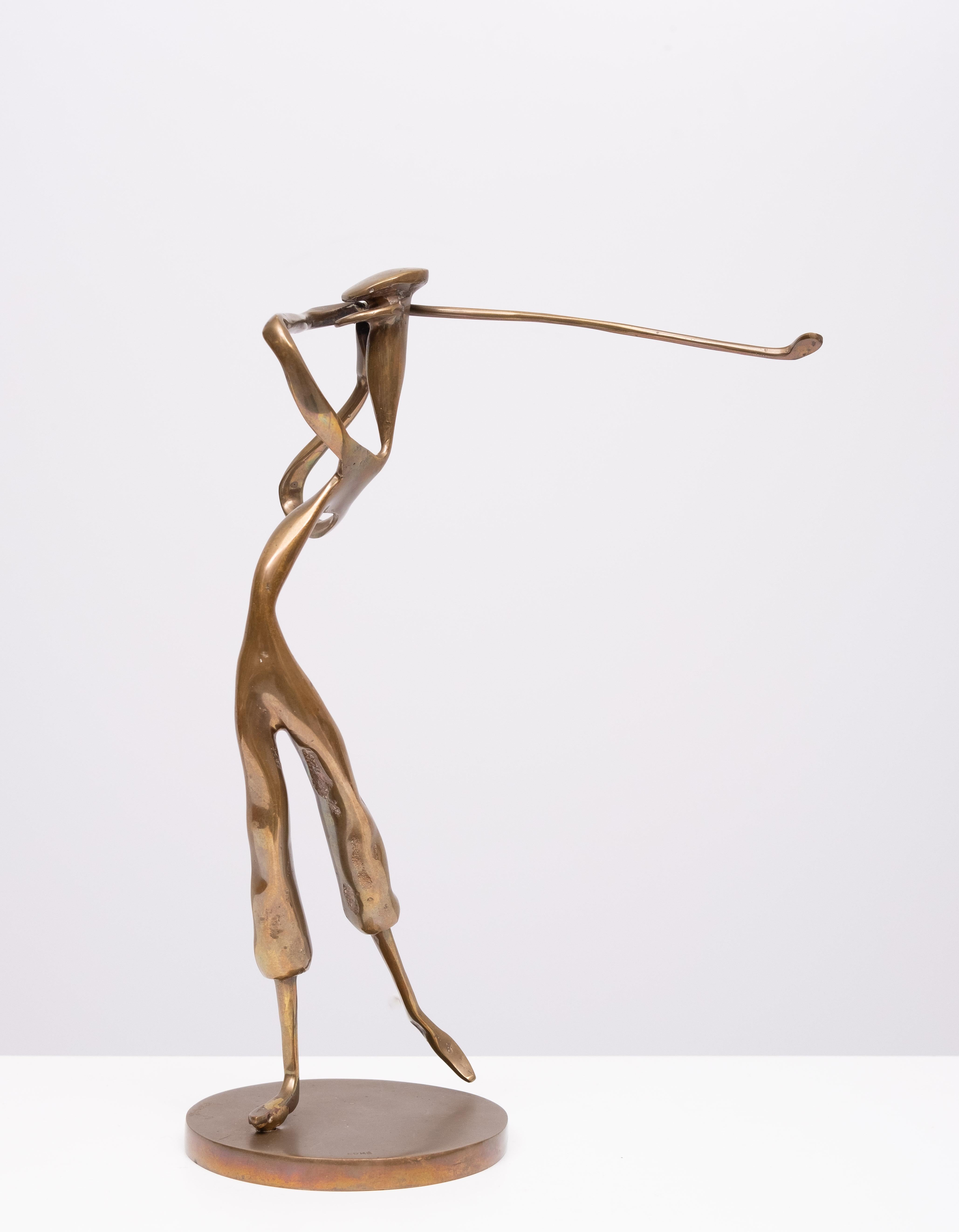 Yves Lohé,  Figurilla de bronce ''Golfista'' . Años 70 Francia finales del siglo XX en venta
