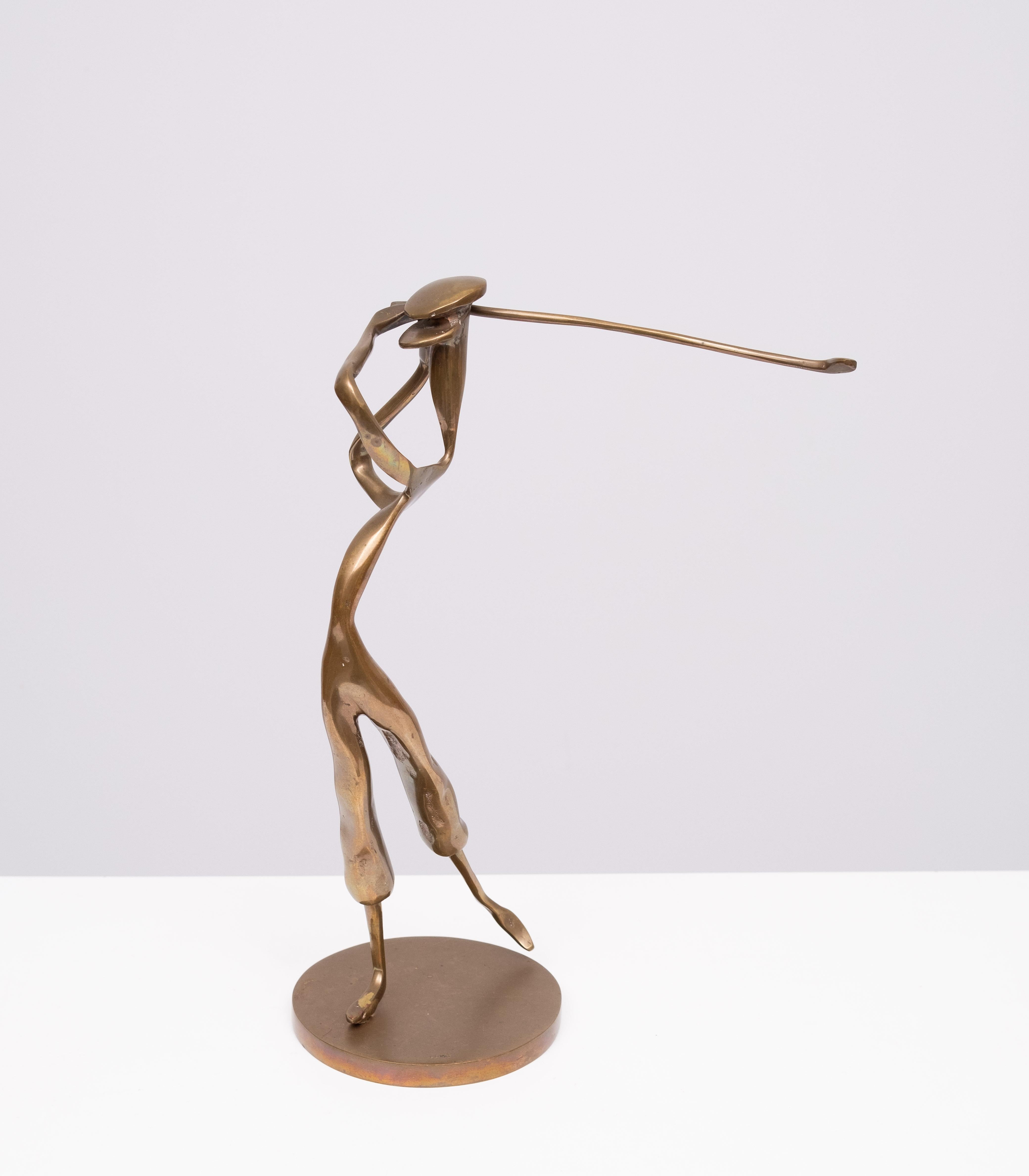 Yves Lohé,  Figurilla de bronce ''Golfista'' . Años 70 Francia Bronce en venta