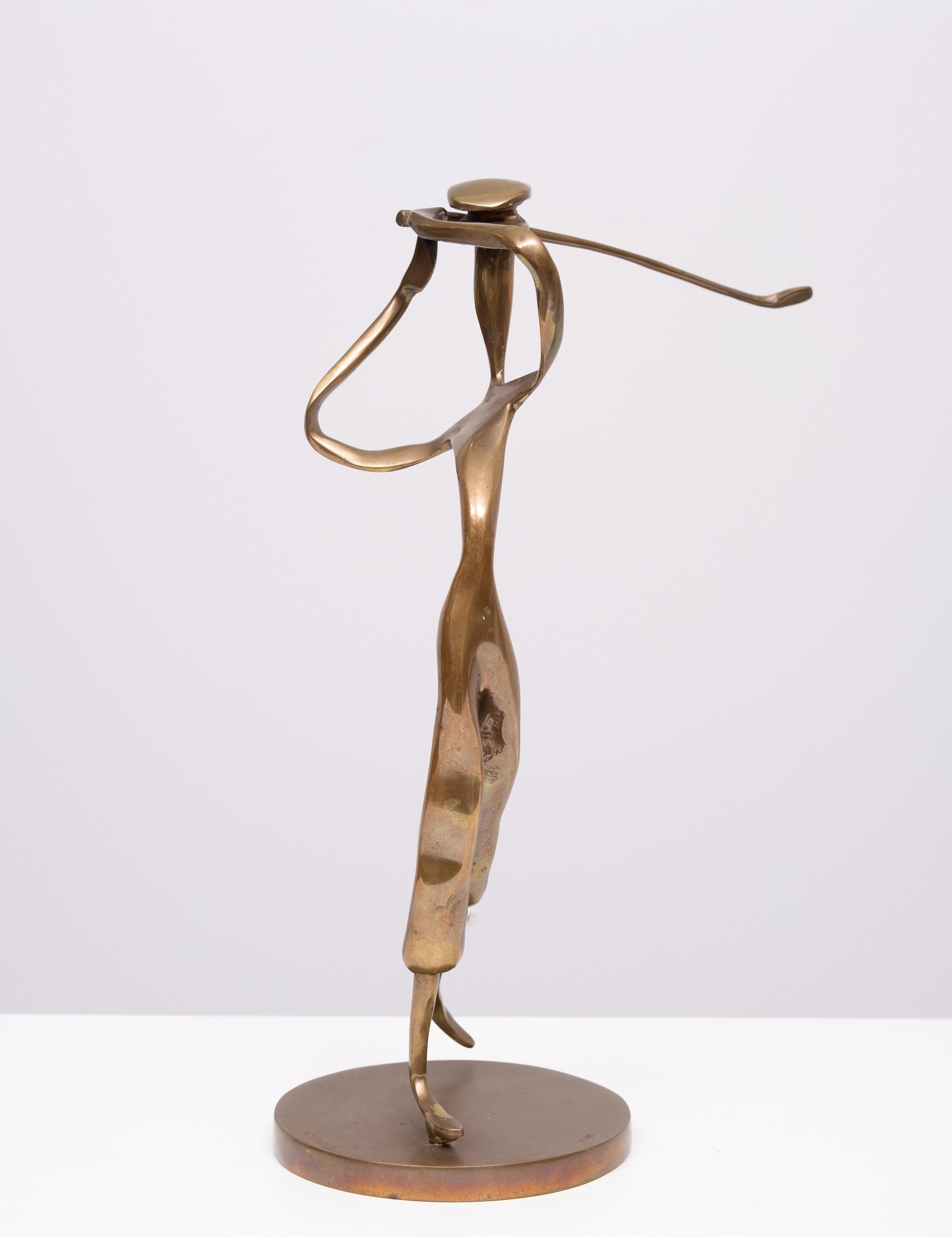 Yves Lohé,  Figurilla de bronce ''Golfista'' . Años 70 Francia en venta 2