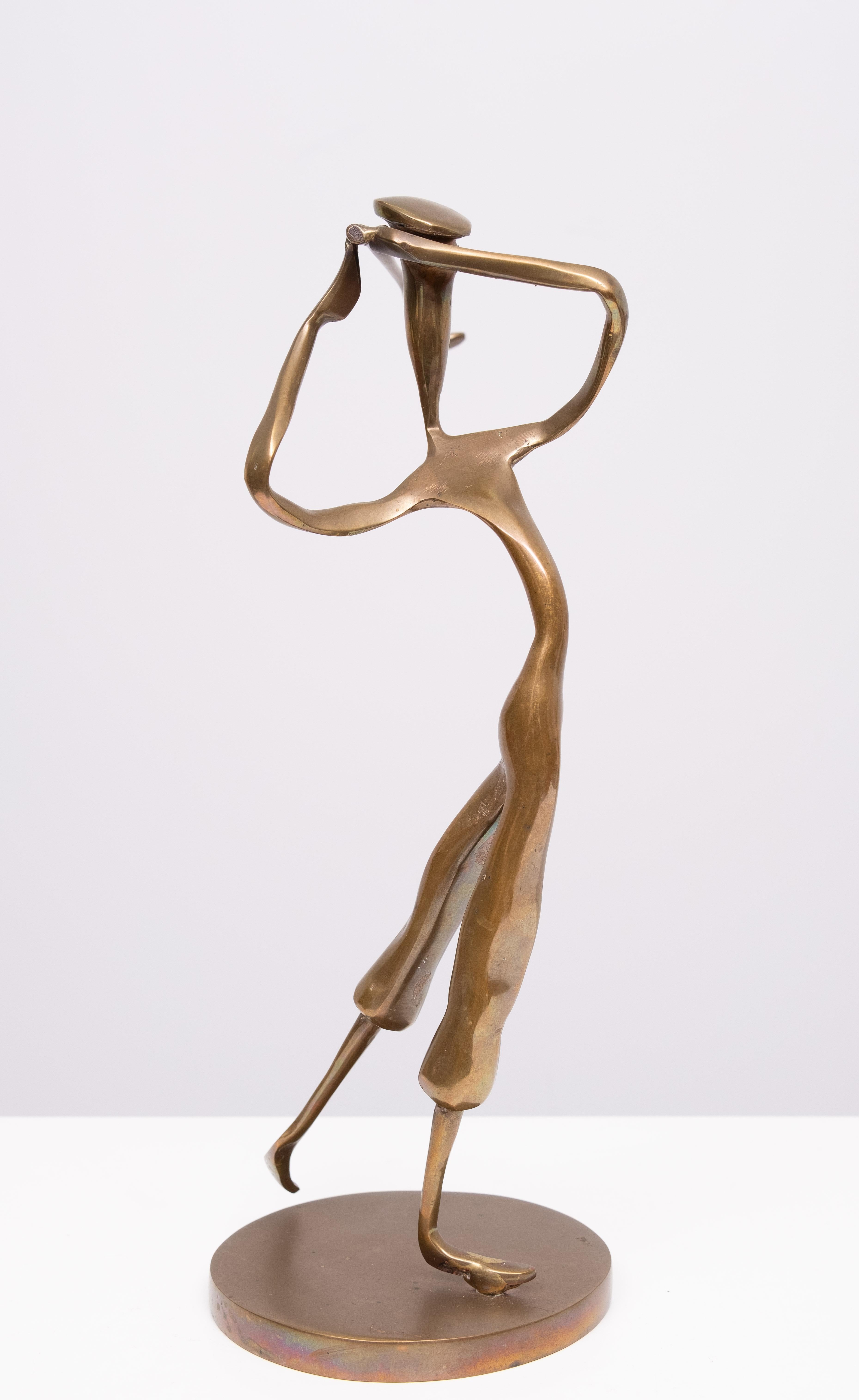 Yves Lohé,  Figurilla de bronce ''Golfista'' . Años 70 Francia en venta 3