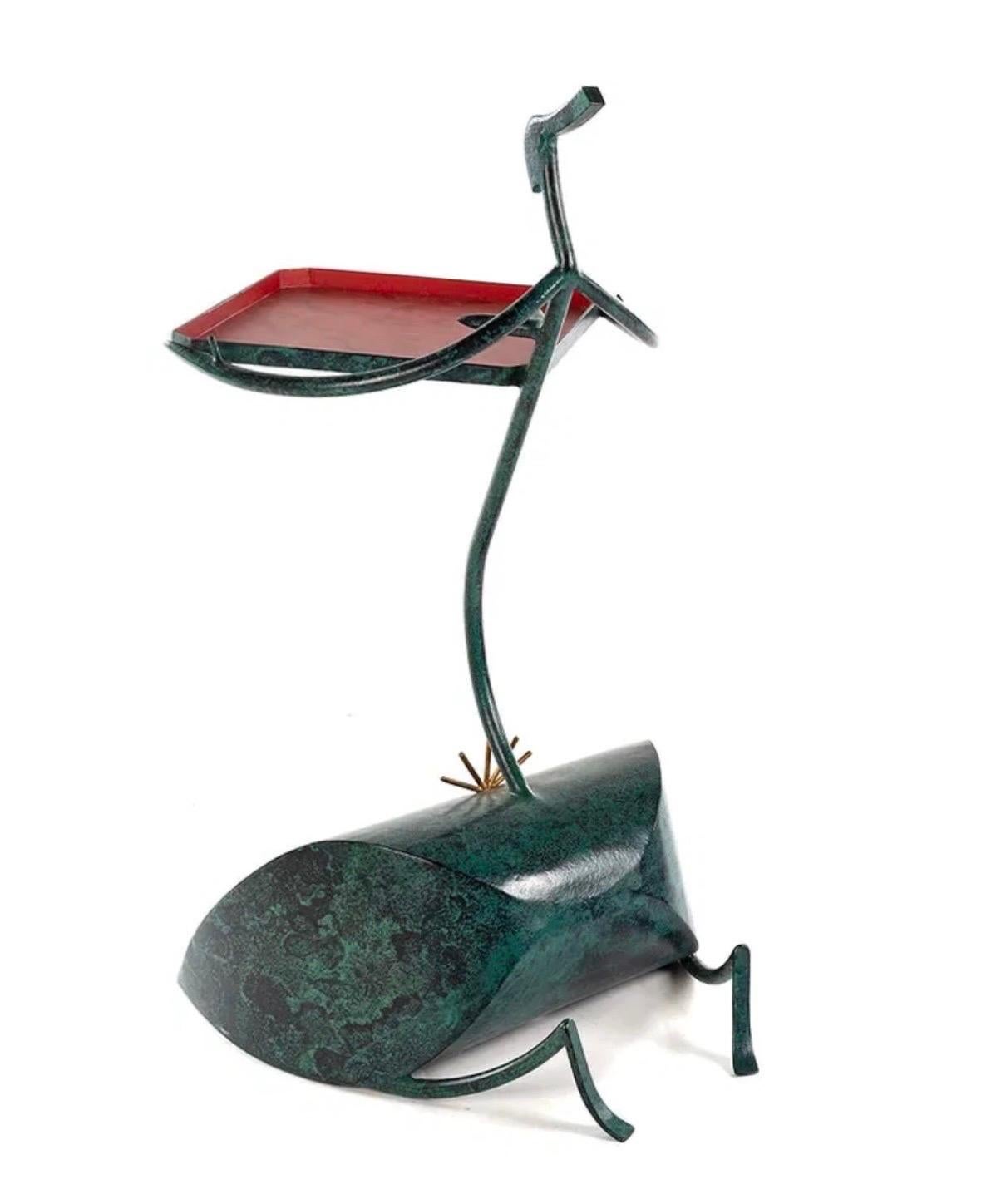 Whimsical French Art & Design Modernist Lacquered Sculpture Table Yves Pagart