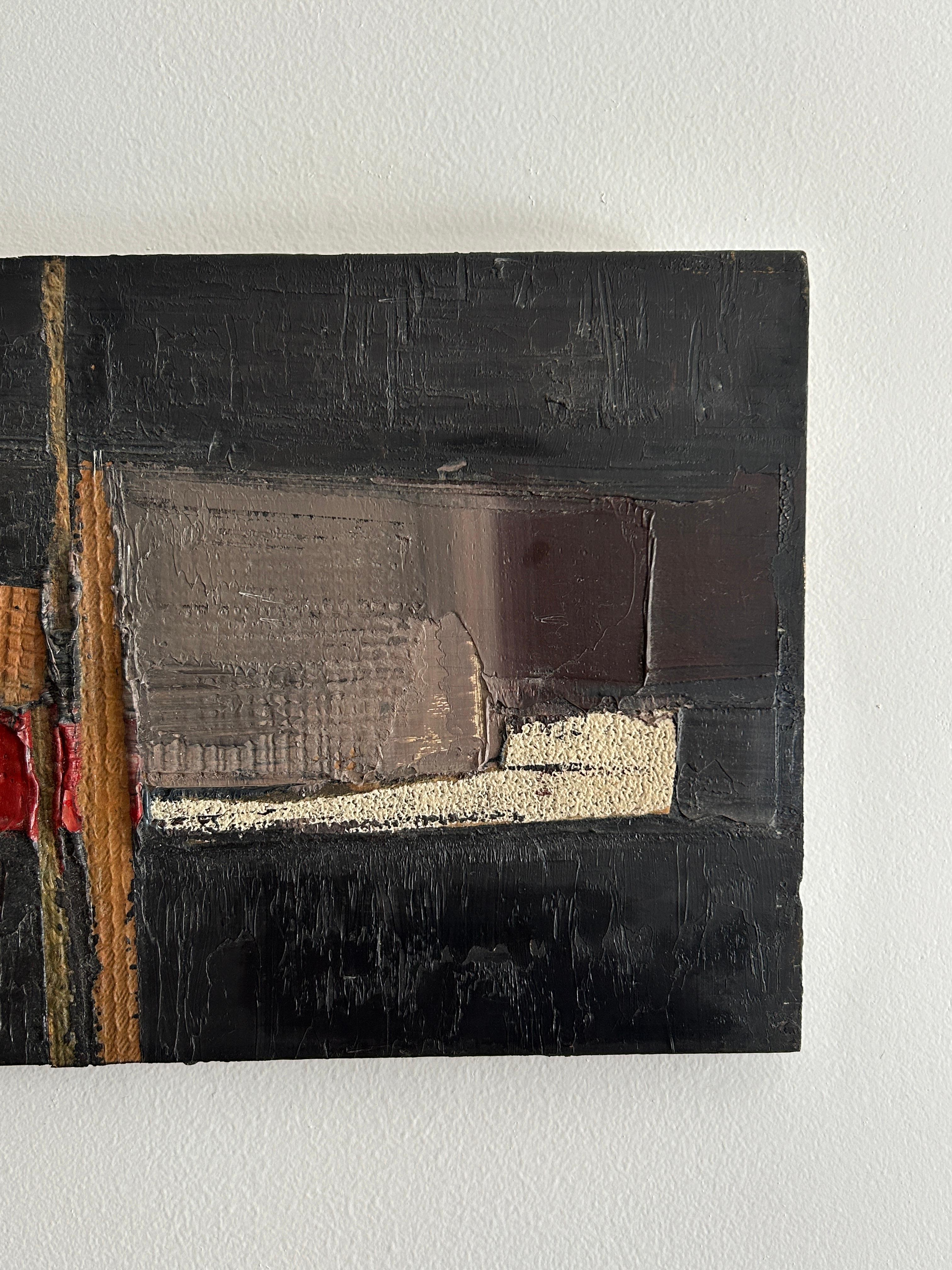 Yves Regaldi (Wood 1956) - Composizione astratta, 1989, olio su pannello di legno 4