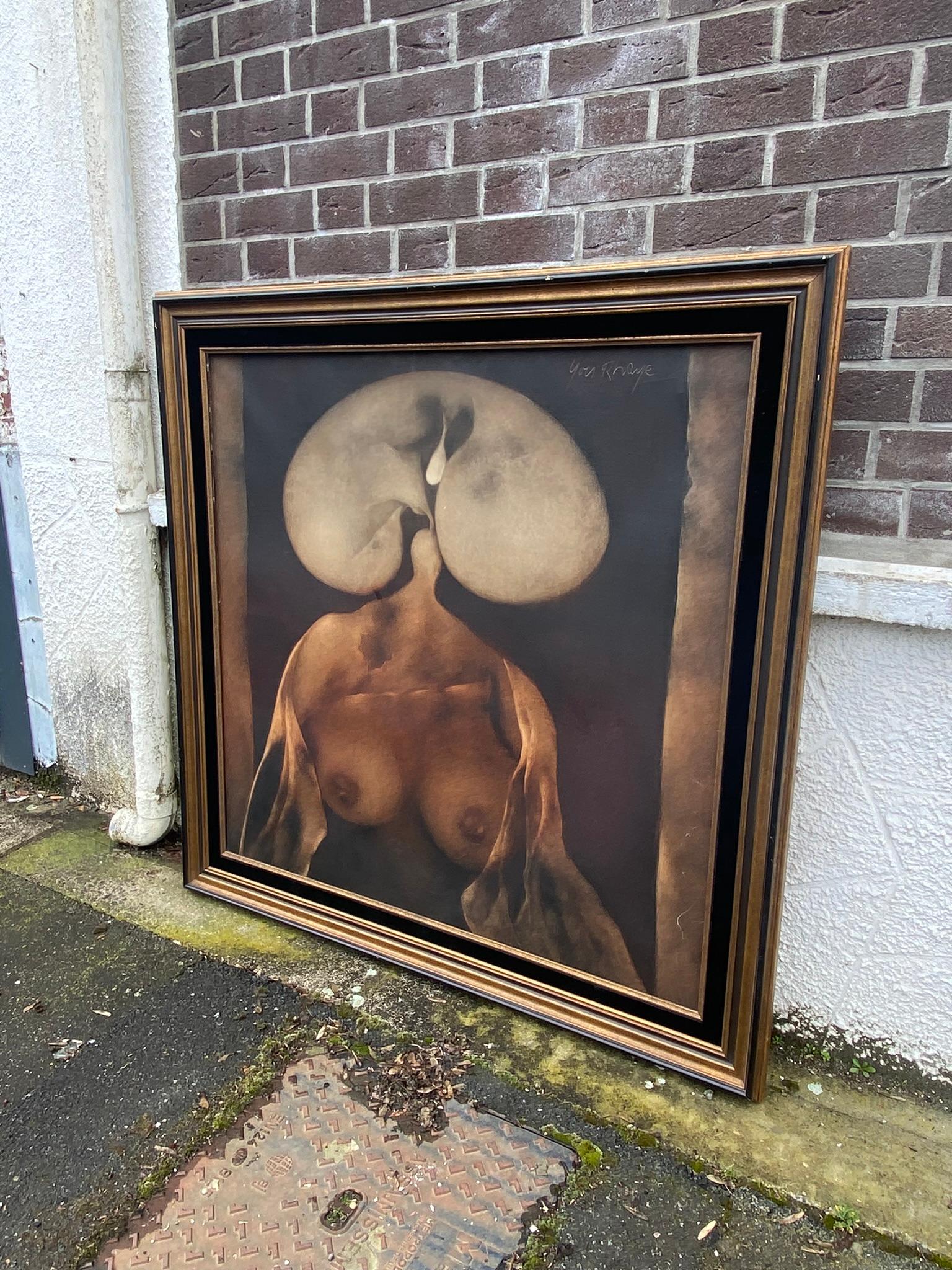 Yves Rhayé, Large Oil on Canvas For Sale 1
