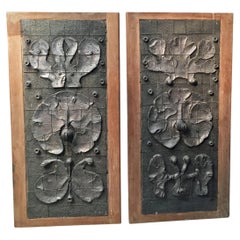Yves Rhaye, Exceptional Sliding Doors with Ceramic Design, circa 1970