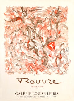 "Rouvre - Galerie Louise Leiris" 1970s French Art Exhibition Vintage Poster