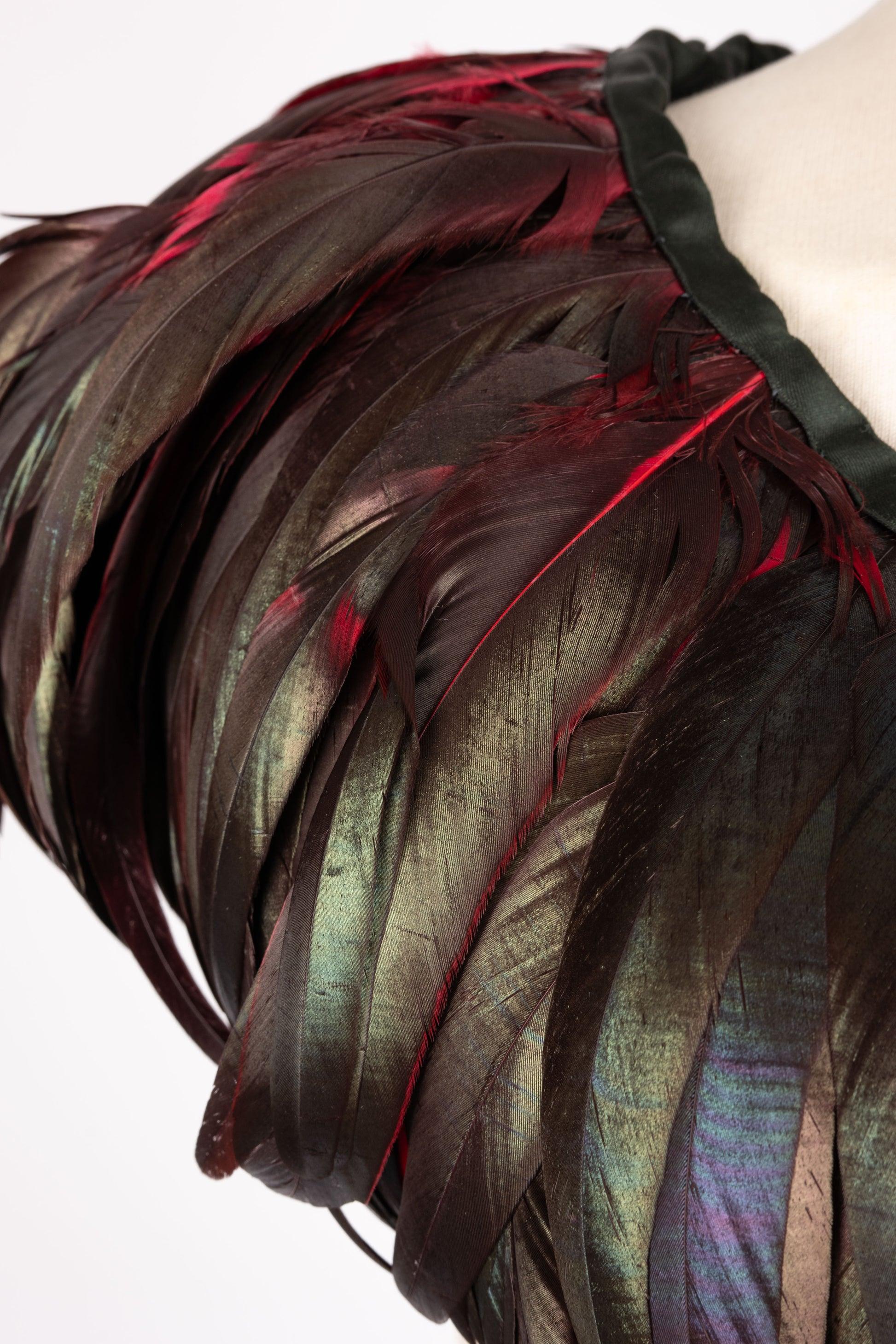 Yves Saint Lauren Made of Rooster Feathers Collar For Sale 1