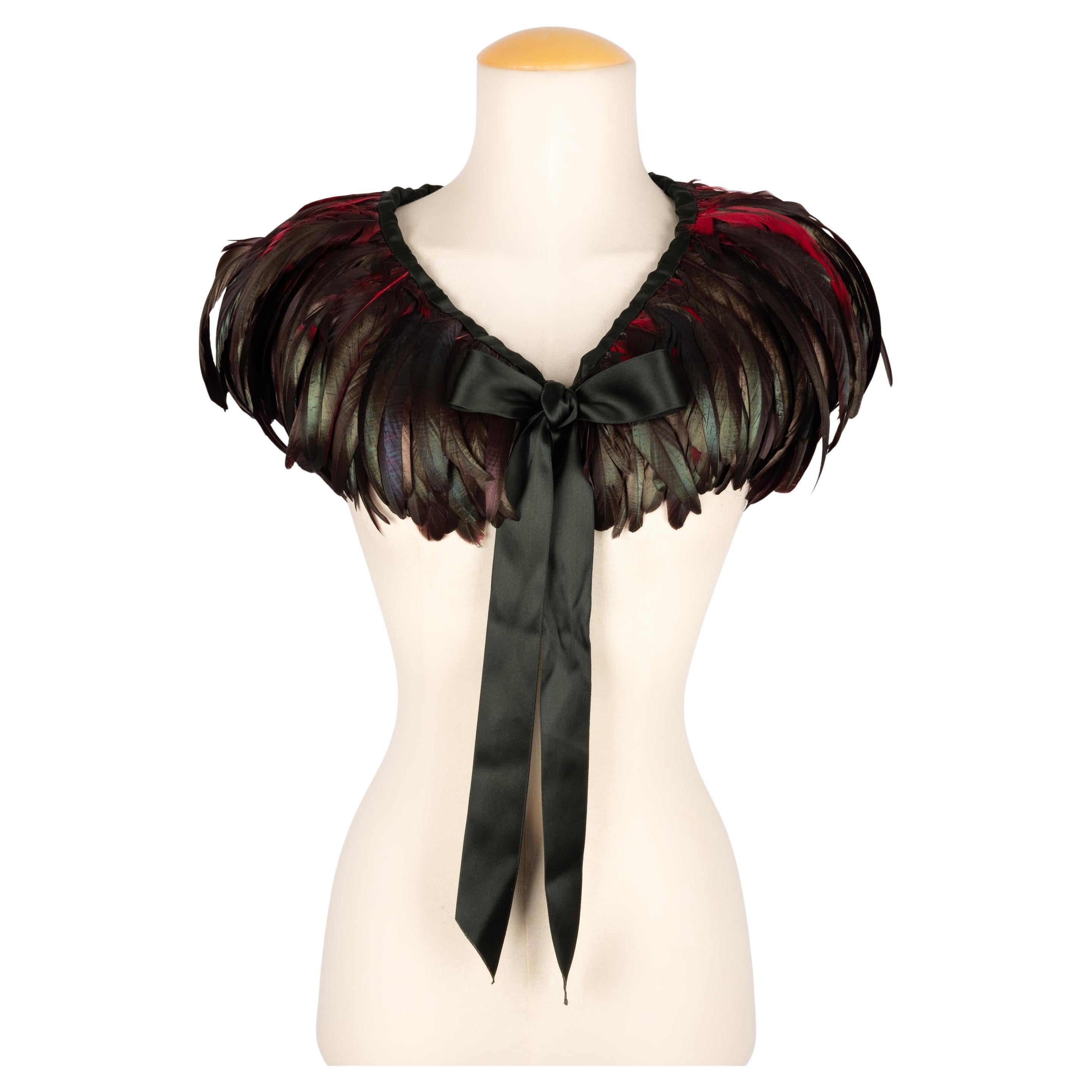 Yves Saint Lauren Made of Rooster Feathers Collar For Sale