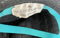 Yves Saint Laurent 1960s YSL Black Gunmetal Bronze Sequin Vintage 60s Cloche Hat