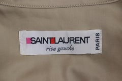 YVES SAINT LAURENT 1968 Khaki Cotton Lace-Up Safari Mini Dress