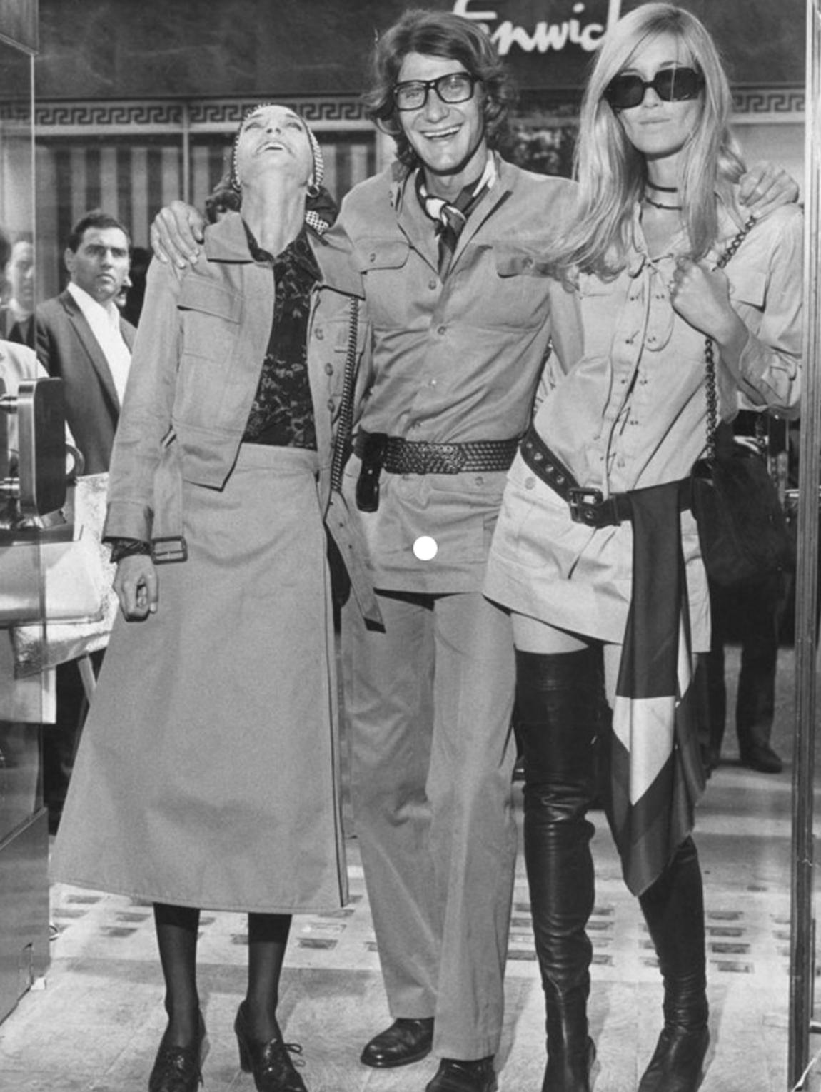 Women's Yves Saint Laurent 1969 collection safari suit as seen on Loulou de la Falaise