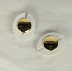 Yves Saint Laurent 1970s Bakelite Earclips