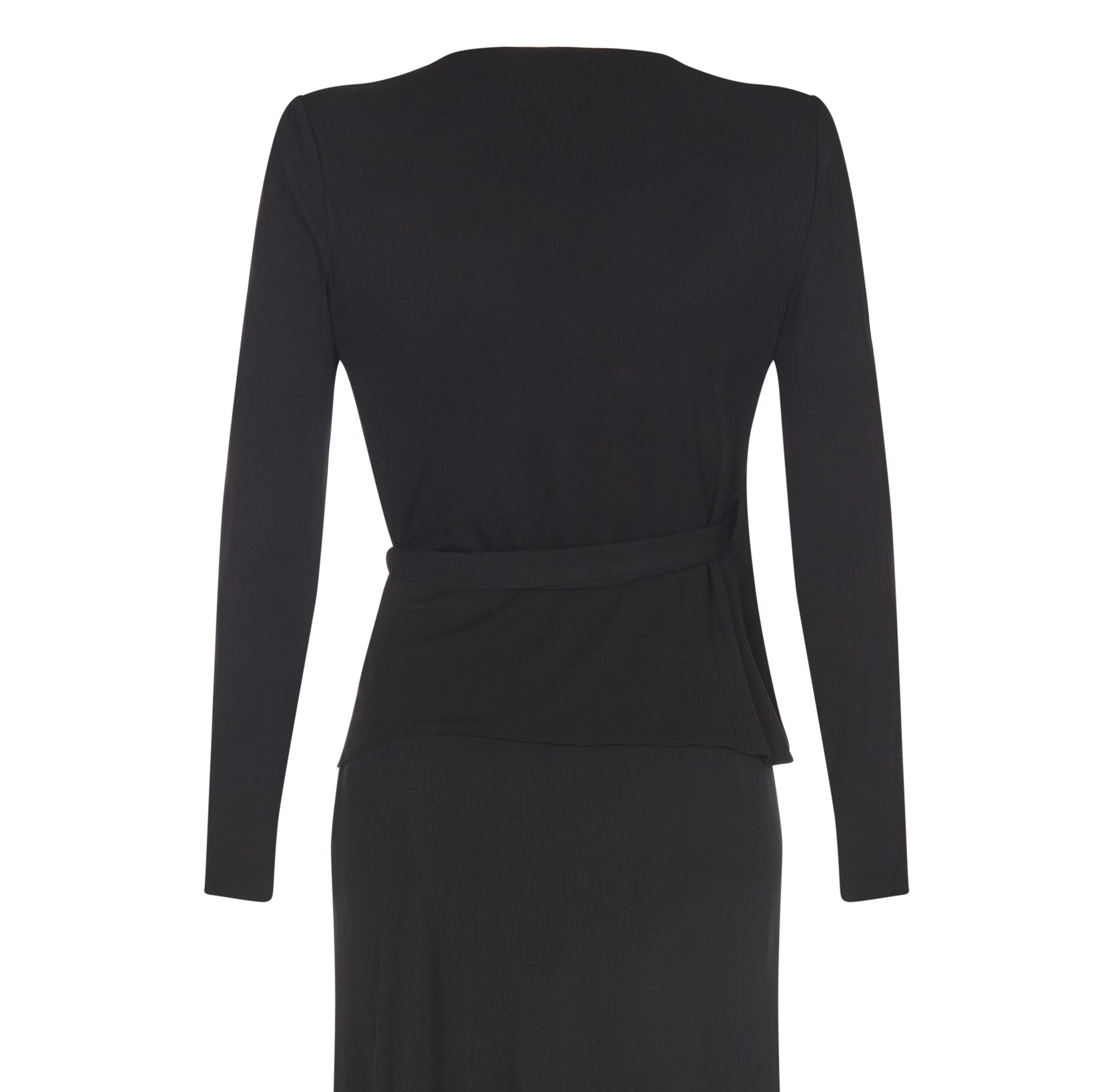 Women's Yves Saint Laurent 1970s Black Silk Jersey Two Piece Suit For Sale