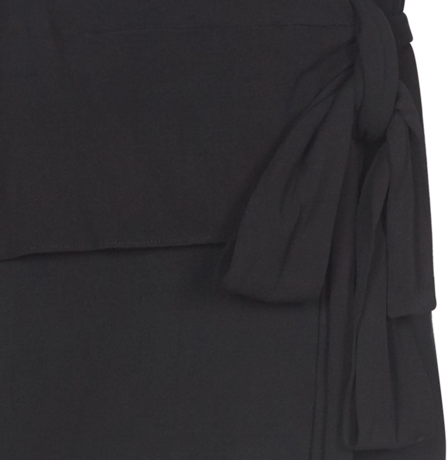 Yves Saint Laurent 1970s Black Silk Jersey Two Piece Suit For Sale 2