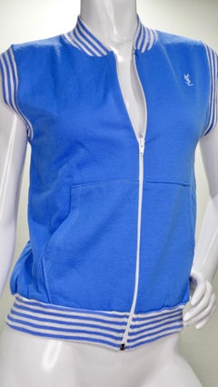 Yves Saint Laurent 1970s Blue Activewear Vest