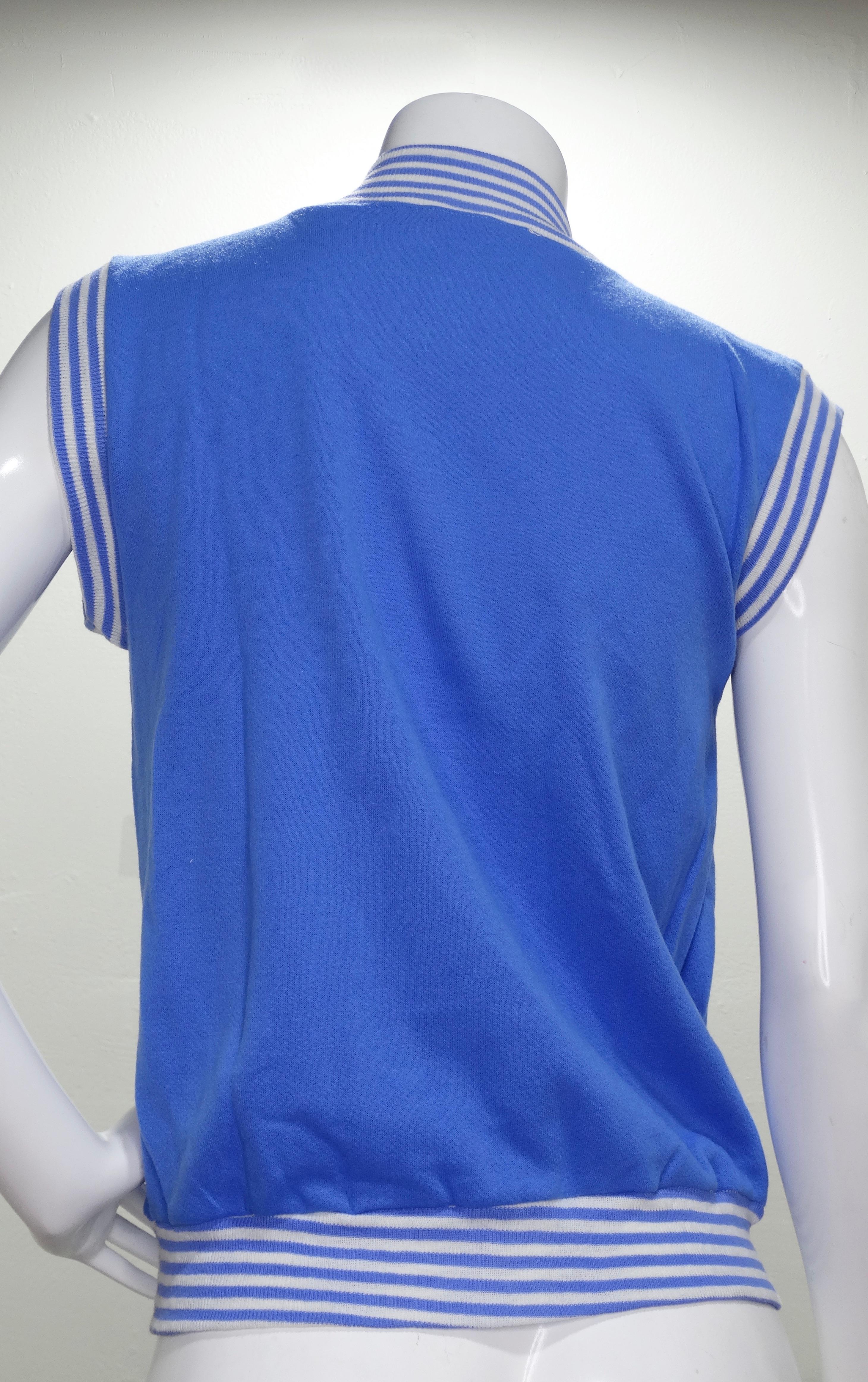 Women's Yves Saint Laurent 1970s Blue Activewear Vest