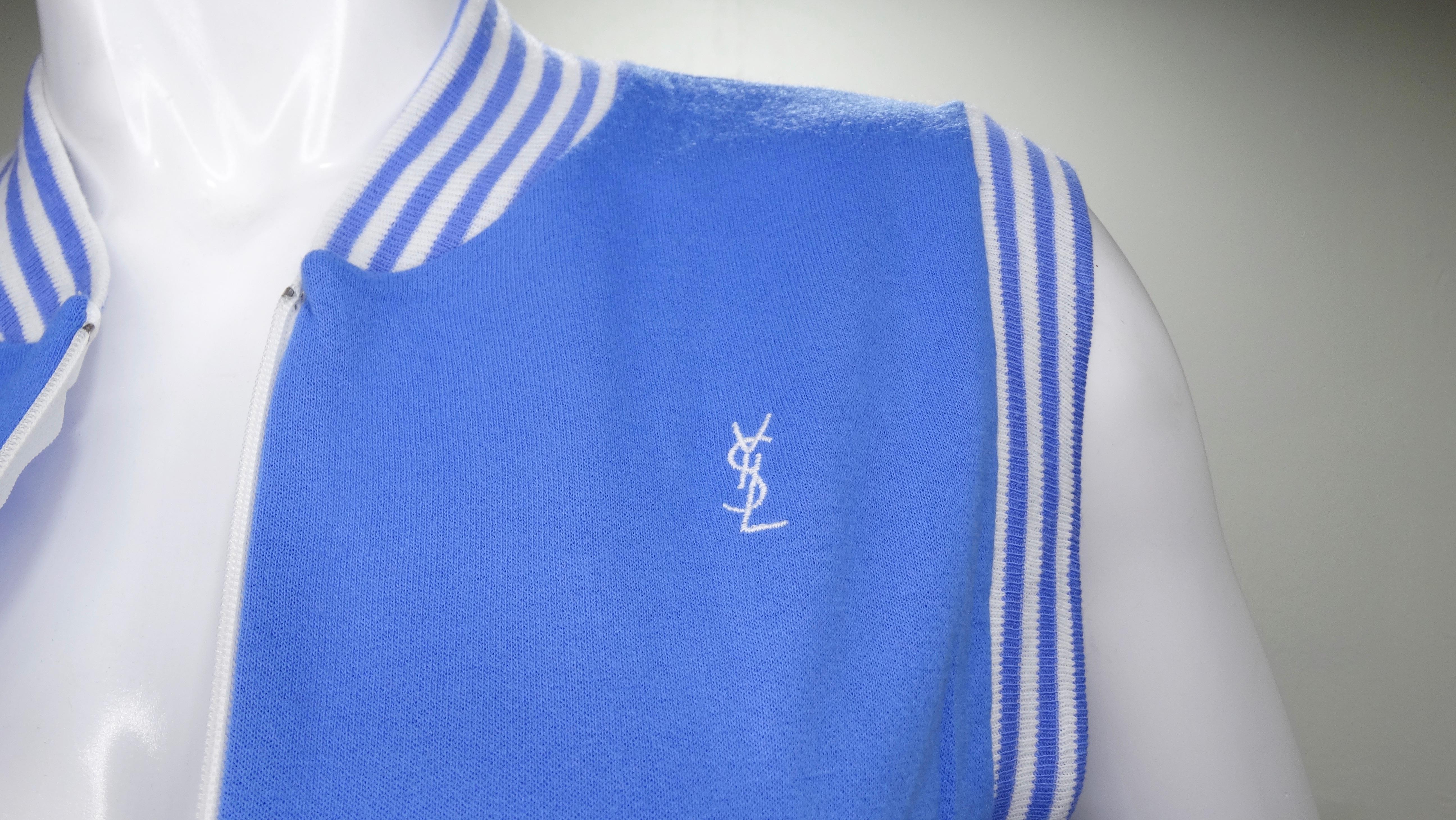 Yves Saint Laurent 1970s Blue Activewear Vest 3