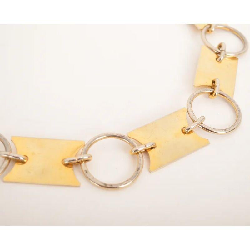 White Yves Saint Laurent 1970's Chain Waist Belt For Sale