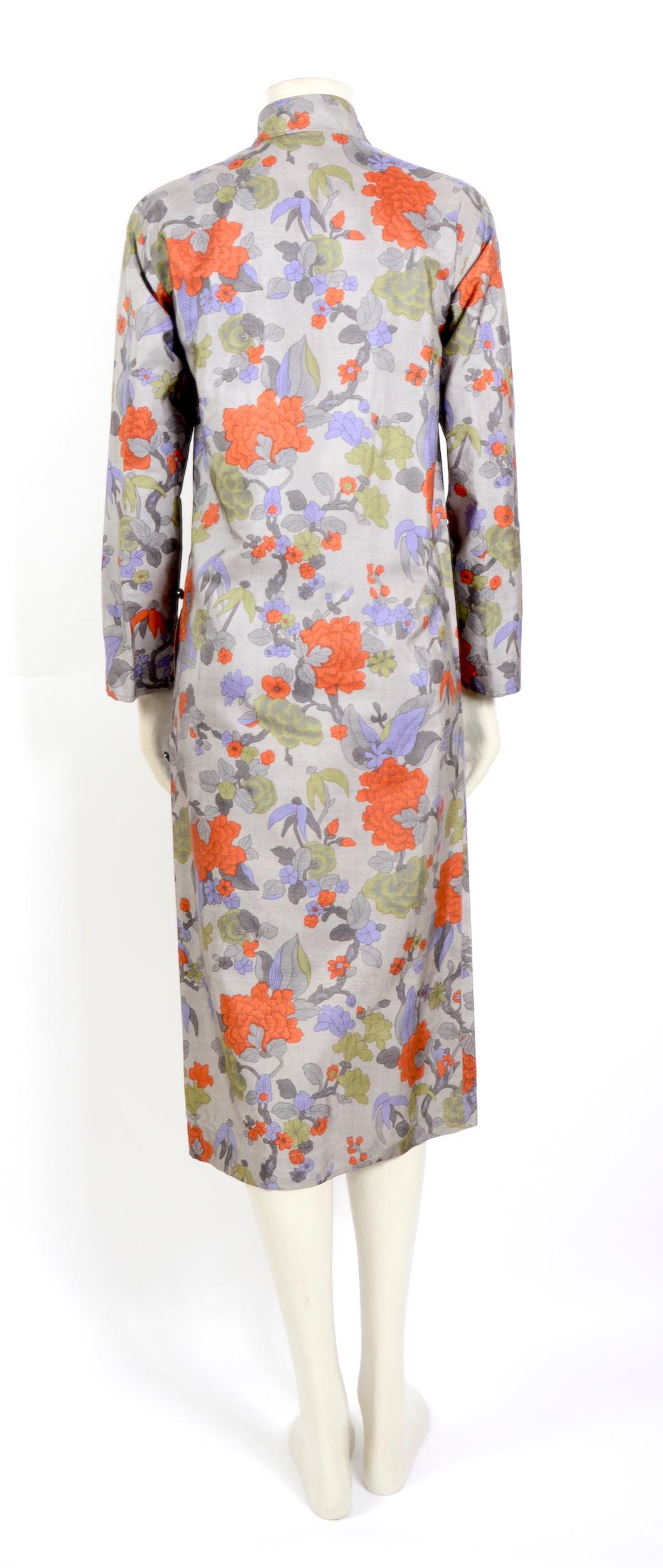 Yves Saint Laurent 1970s “Les Chinoises” collection silk dress and original belt 2