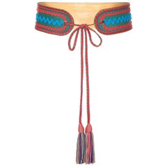 Yves Saint Laurent 1970s Moroccan Style Belt With Tassels Tie Fastening