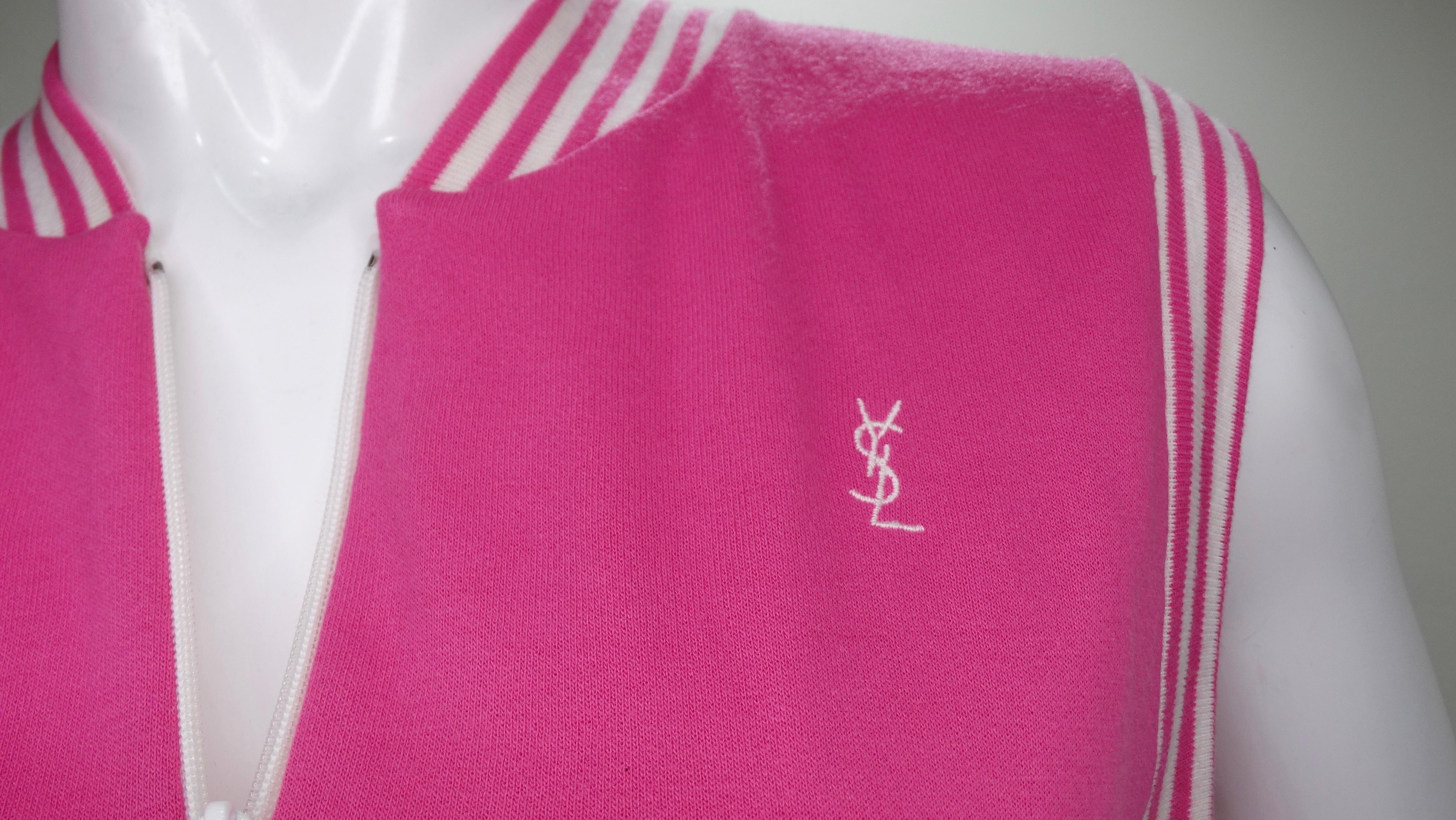Yves Saint Laurent 1970s Pink Activewear Vest In Good Condition In Scottsdale, AZ