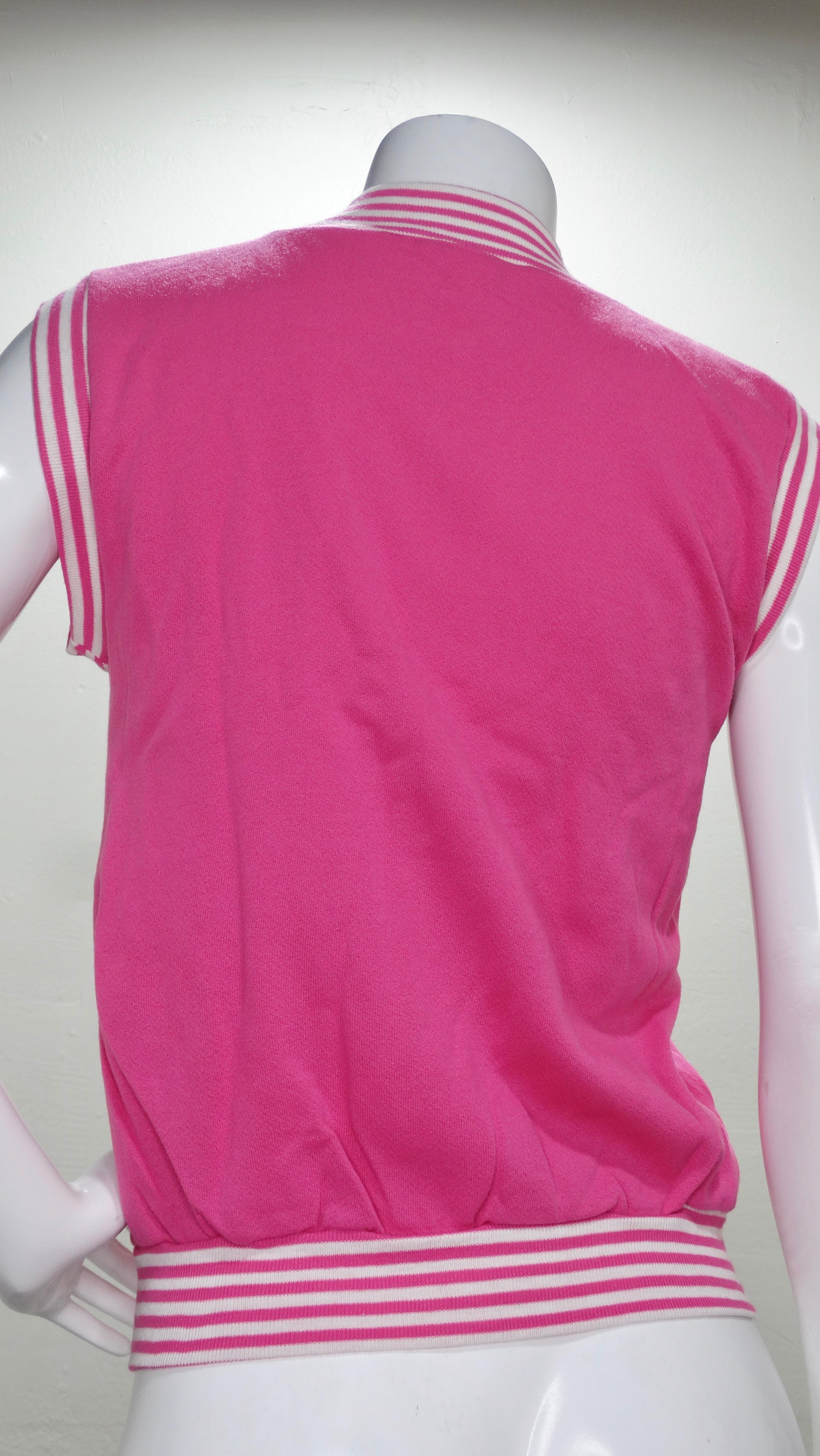 Women's Yves Saint Laurent 1970s Pink Activewear Vest