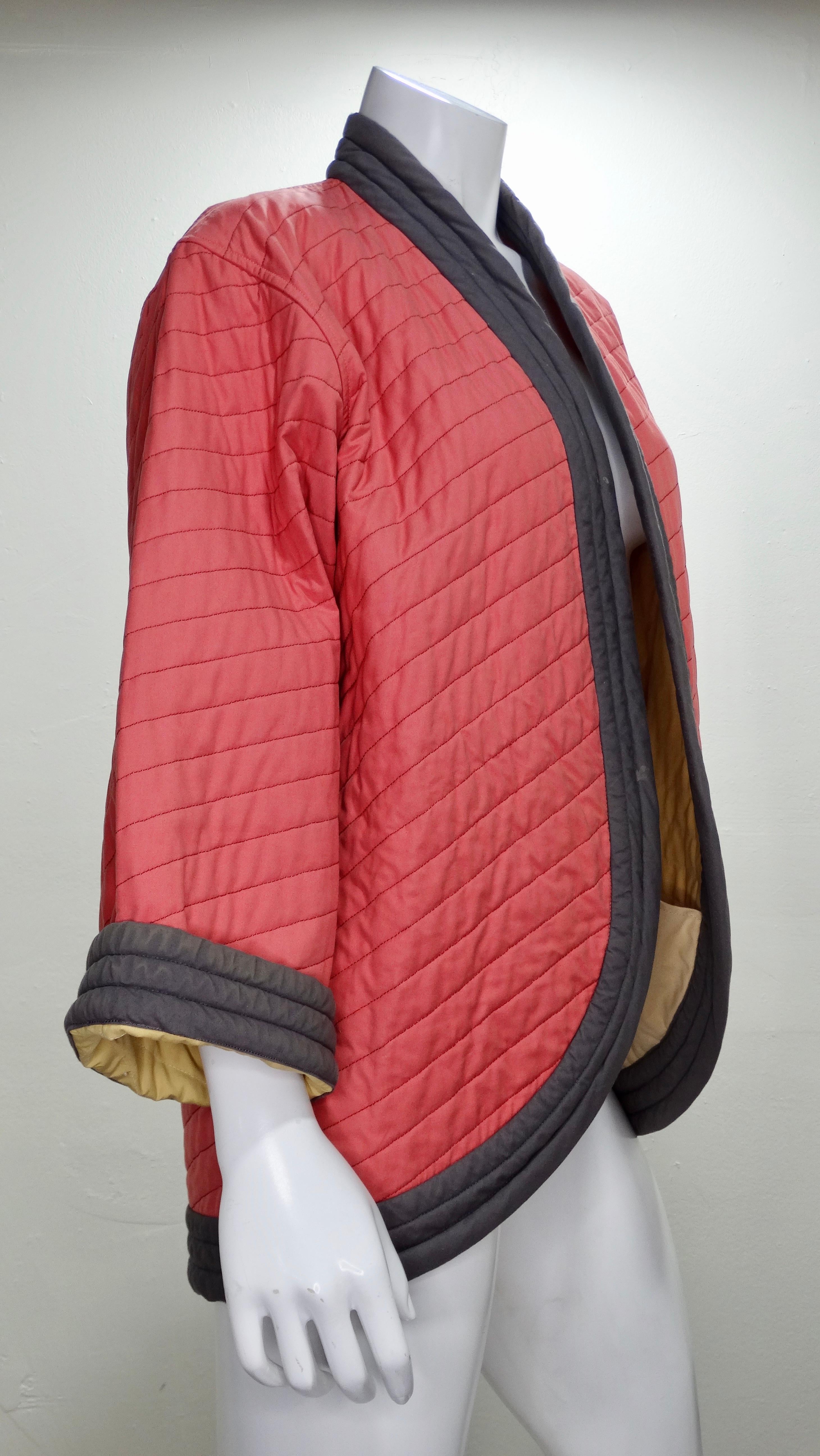 Pink Yves Saint Laurent 1970s Quilted Jacket For Sale
