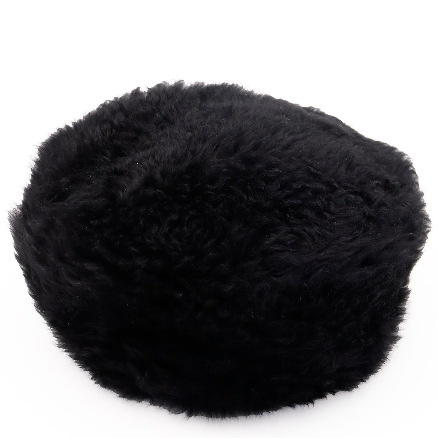 Yves Saint Laurent 1970s Russian inspired Vintage Black Fur Hat For Sale 3