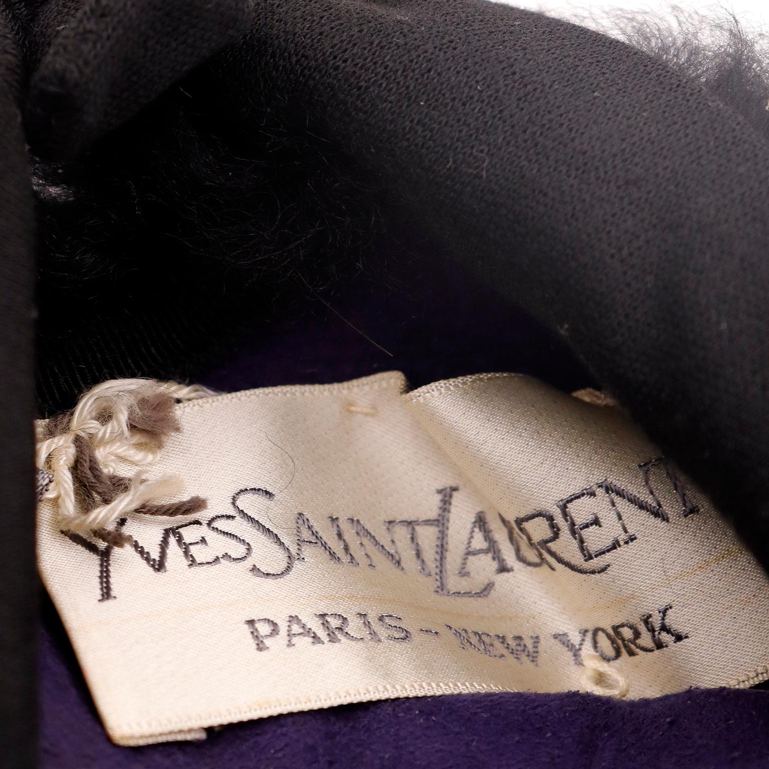 Yves Saint Laurent 1970s Russian inspired Vintage Black Fur Hat For Sale 4