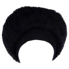 Yves Saint Laurent 1970s Russian inspired Vintage Black Fur Hat