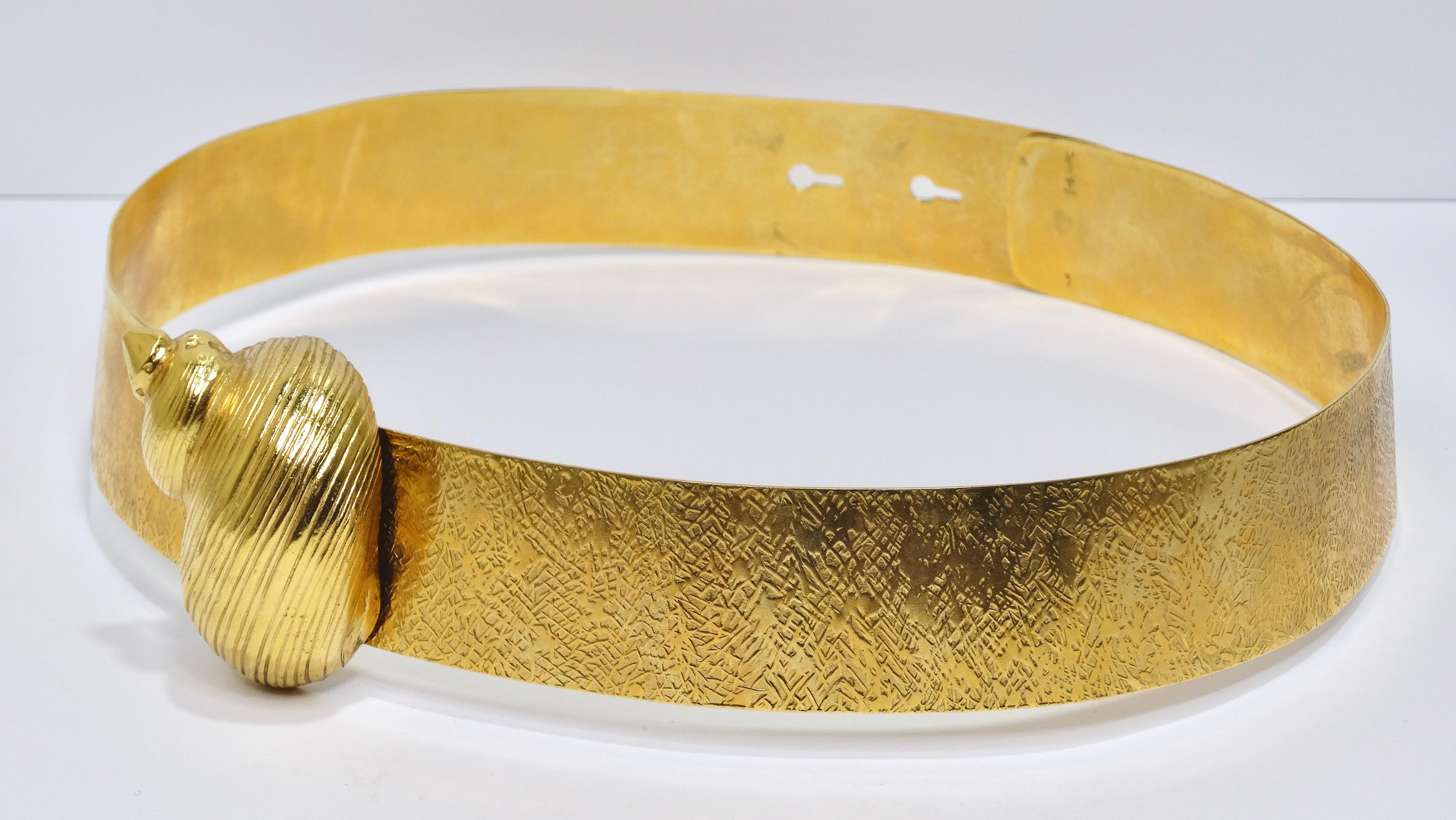 gold seashell belt