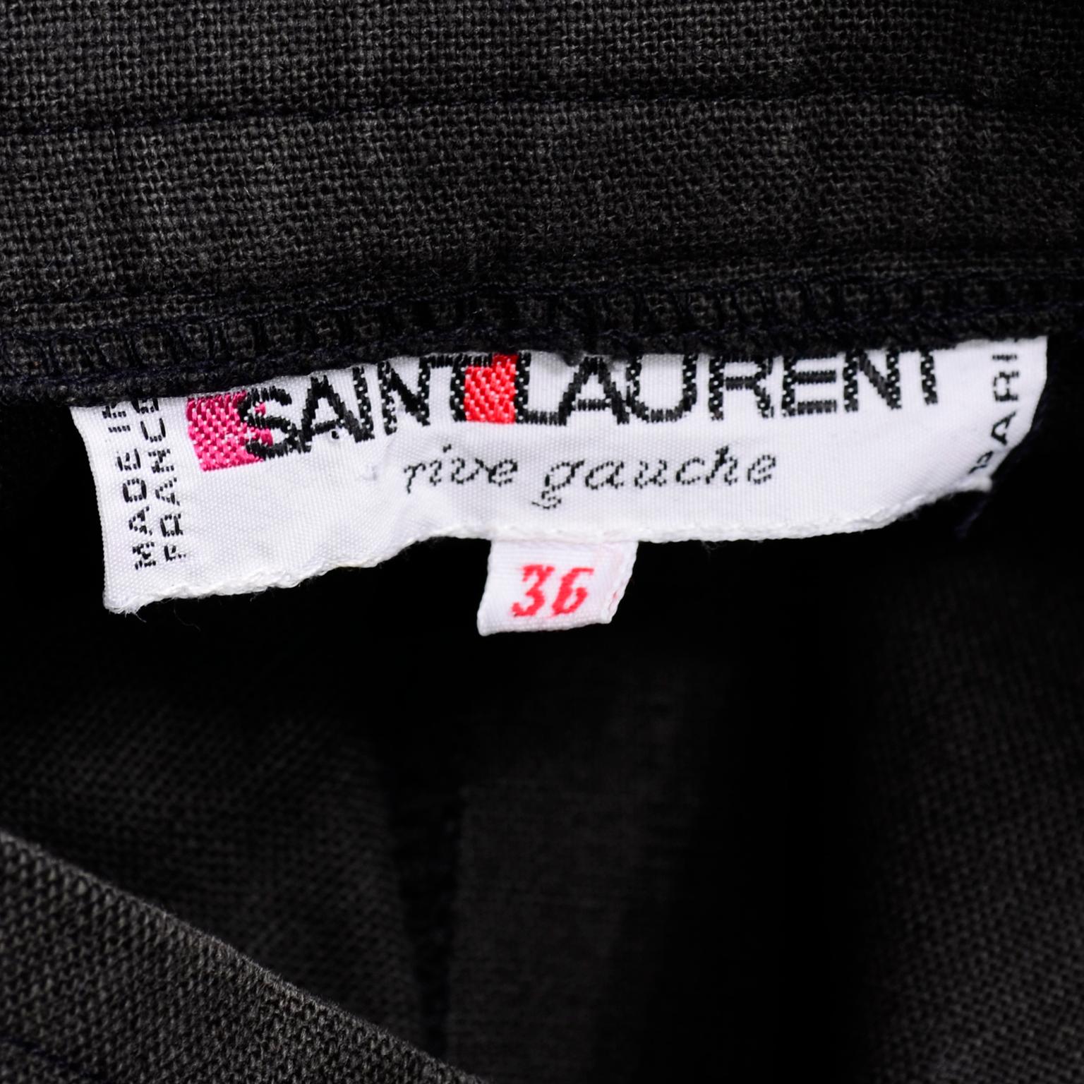 Yves Saint Laurent 1970's YSL Cotton Button Front Skirt 1