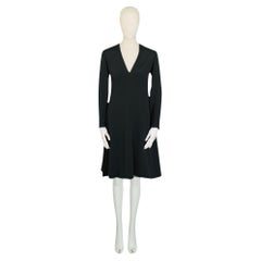 Yves Saint Laurent 1972 Haute Couture Silk Black Dress