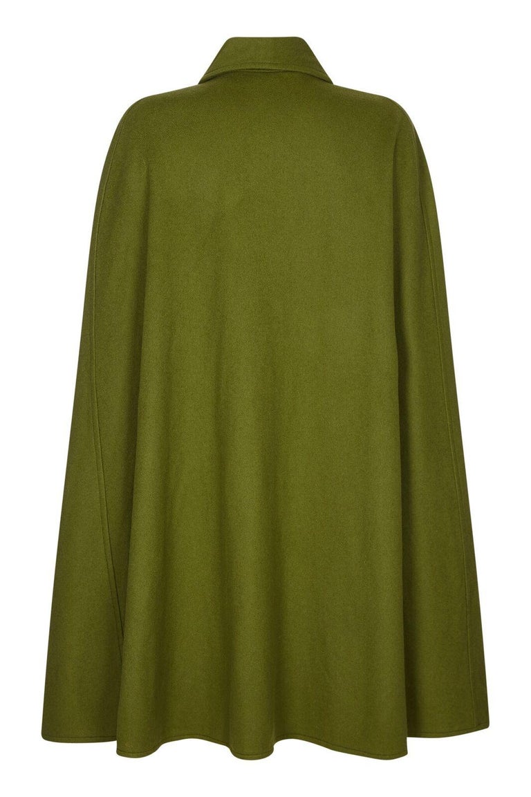 Yves Saint Laurent 1976-79 Russian Collection Moss Green Wool Cape For ...