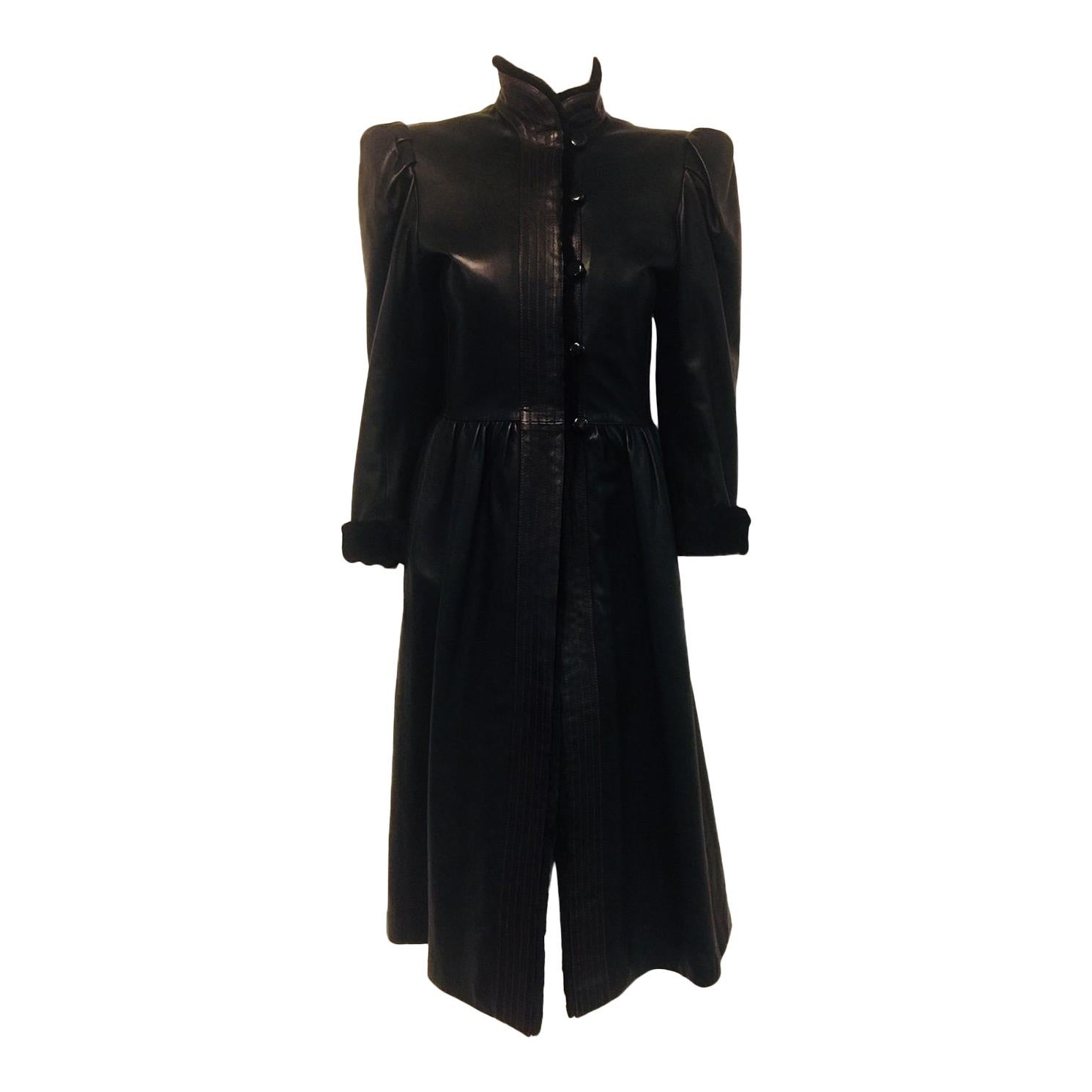  Yves Saint Laurent 1976 Russian Collection Fur & Leather Coat  For Sale