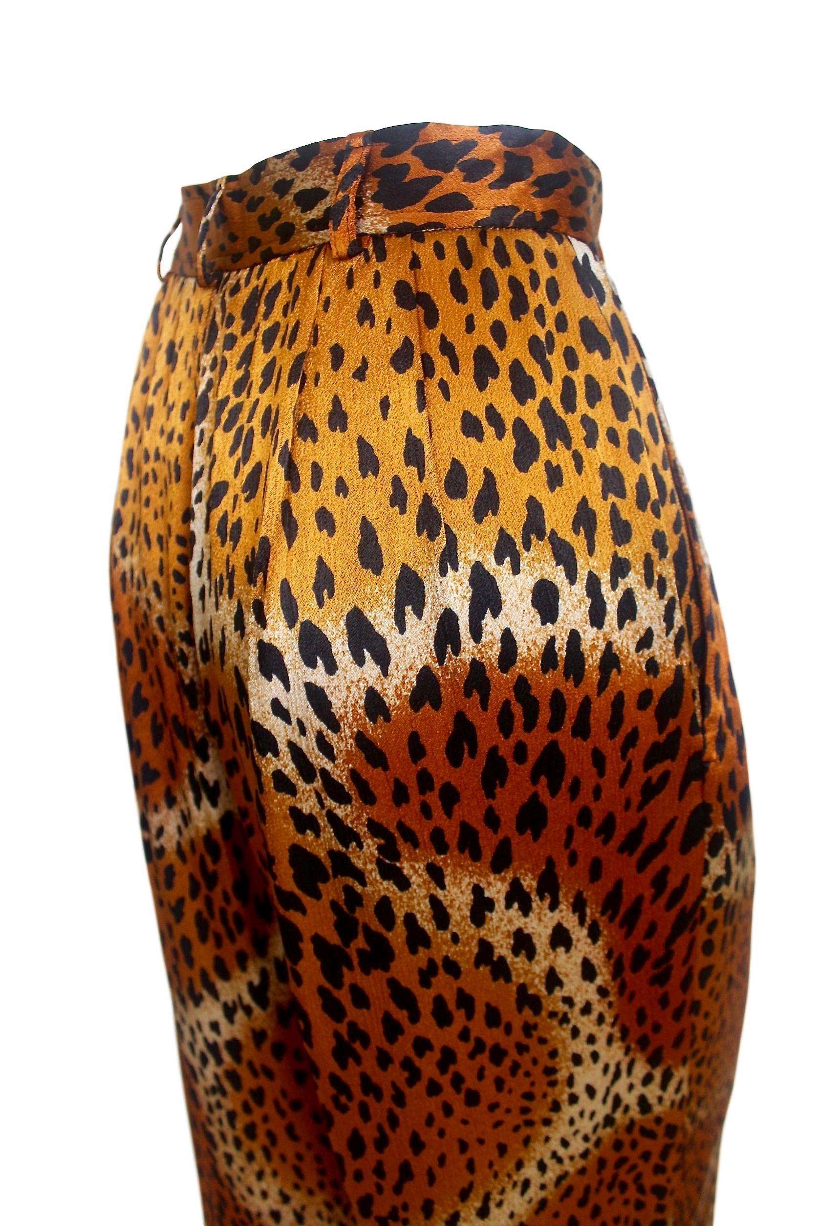 Yves Saint Laurent 1977 Leopard Print Camisole and Trousers For Sale 5