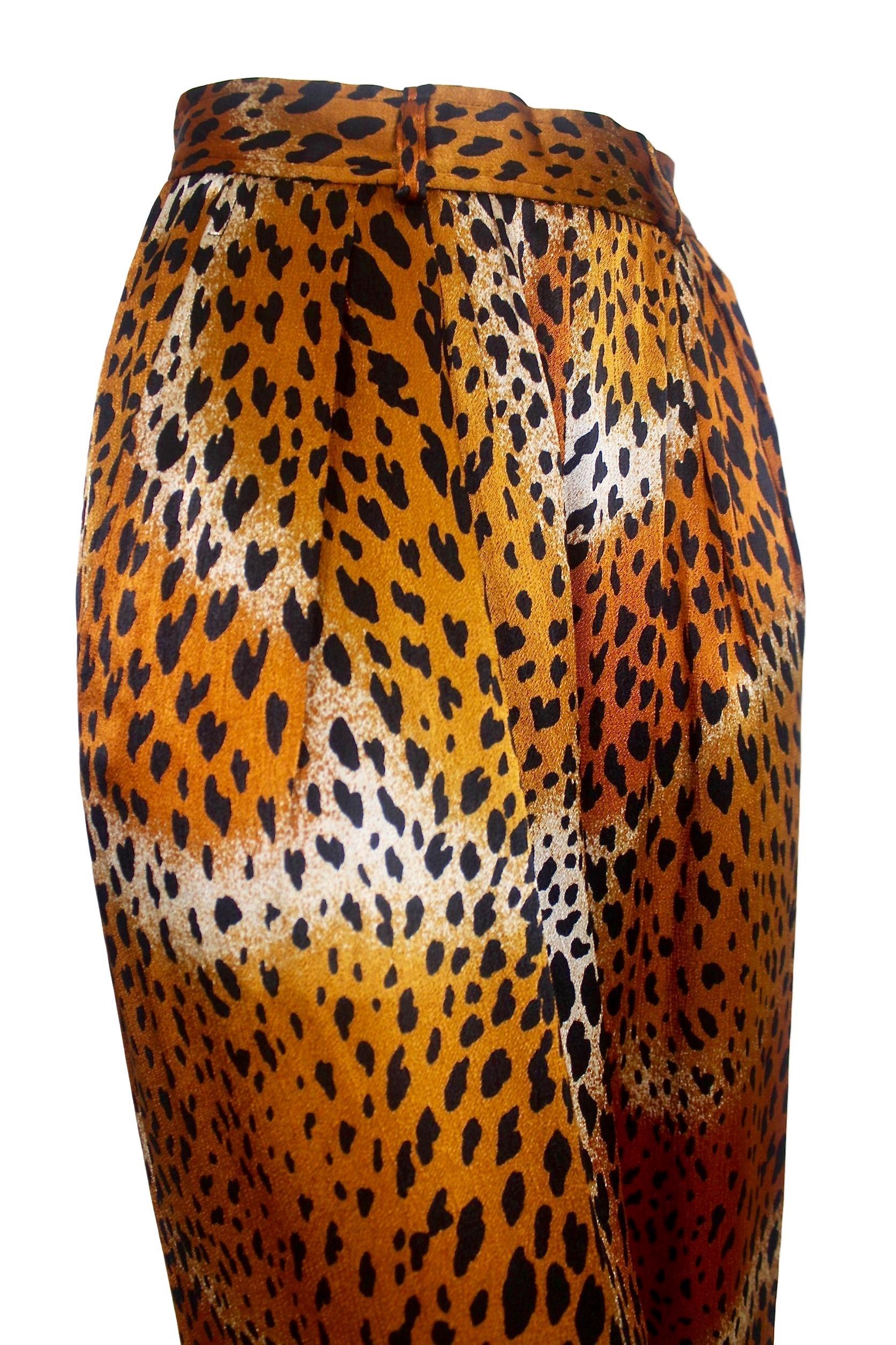 Yves Saint Laurent 1977 Leopard Print Camisole and Trousers For Sale 7