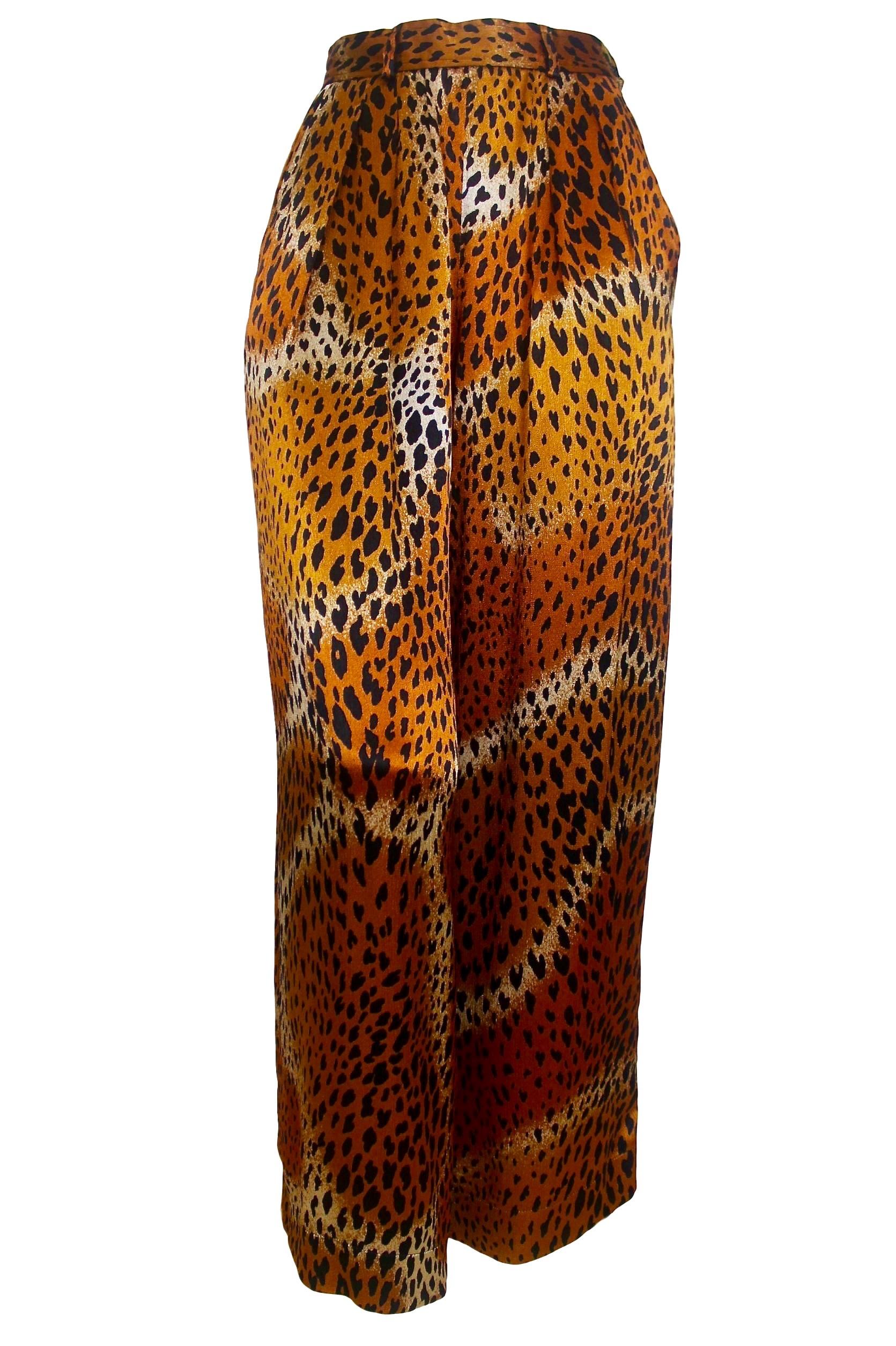 Yves Saint Laurent 1977 Leopard Print Camisole and Trousers For Sale 9