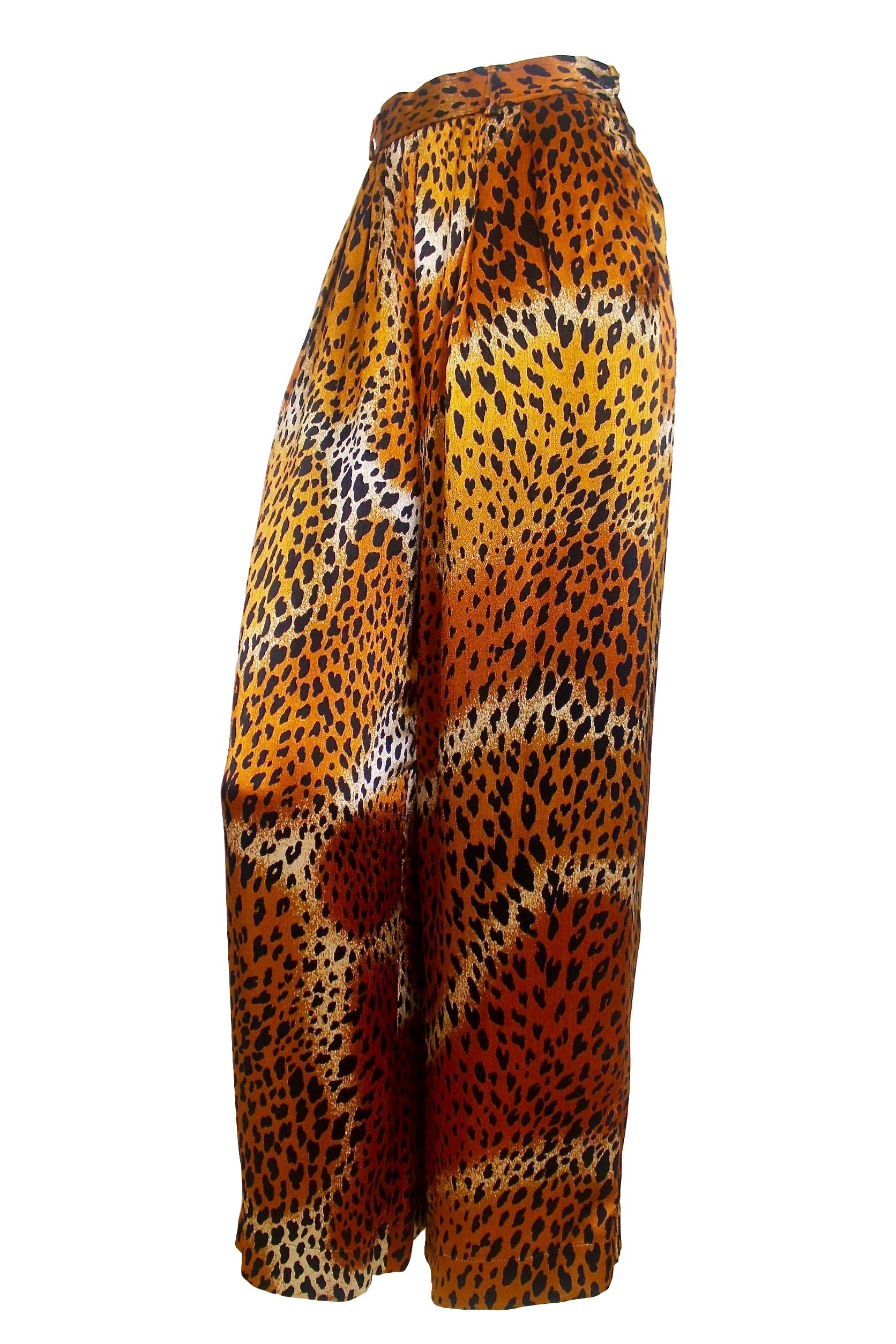 Yves Saint Laurent 1977 Leopard Print Camisole and Trousers For Sale 4