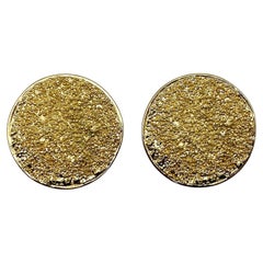 Yves Saint Laurent 1980s / 1990s Gold Nugget Large Button Earrings